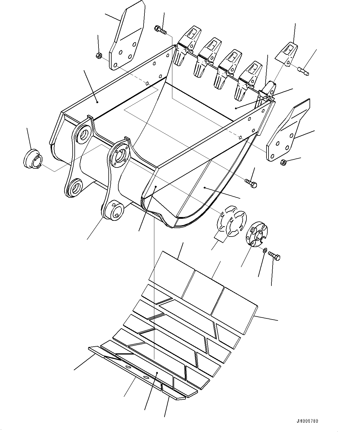 Excavators Komatsu / PC200LC-8 S/N 350001-UP(0000368c) / Me Bucket (#350001-)(T075001 : T1510-044001)