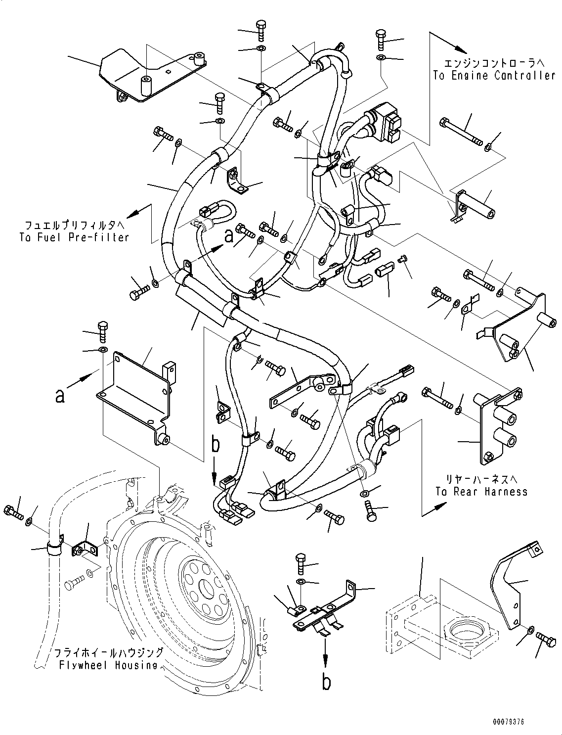 Wheel Loaders Komatsu / WA250PZ-6 S/N 75750-UP(0000384c) / Engine Wiring Harness, Wiring Harness (#75750-)(B005001 : B0110-002001)