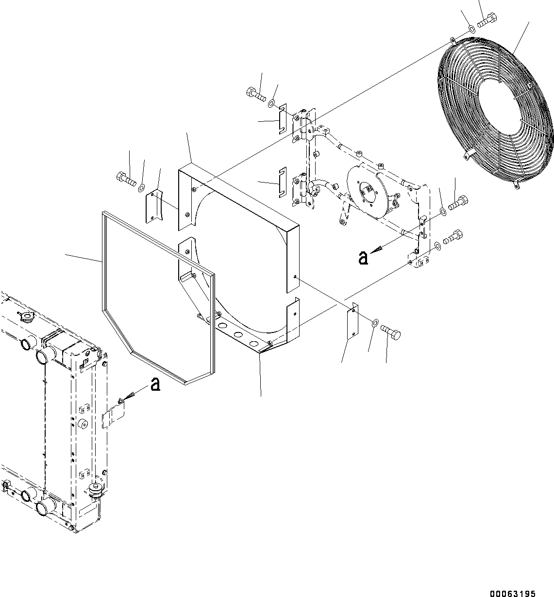 Wheel Loaders Komatsu / WA250PZ-6 S/N 75750-UP(0000384c) / Radiator, Related Parts (1/2) (#75750-)(C002009 : C0110-002008)