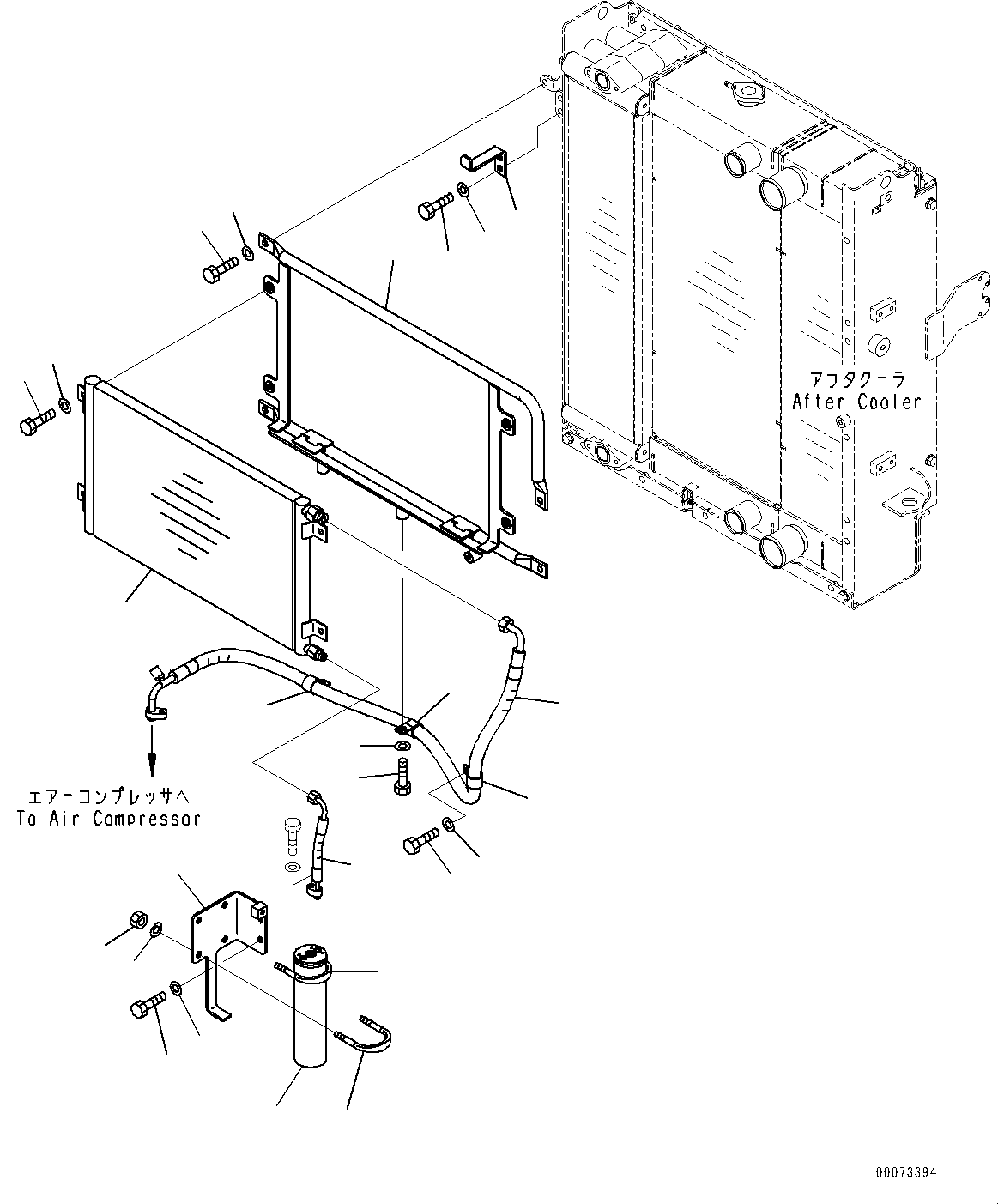 Wheel Loaders Komatsu / WA250PZ-6 S/N 75750-UP(0000384c) / Radiator, Breather (#75750-)(C002011 : C0110-002010)