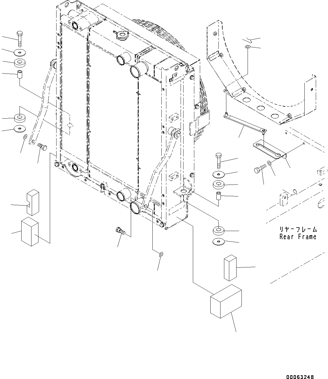 Wheel Loaders Komatsu / WA250PZ-6 S/N 75750-UP(0000384c) / Radiator, Cover (#75750-)(C002014 : C0110-002013)