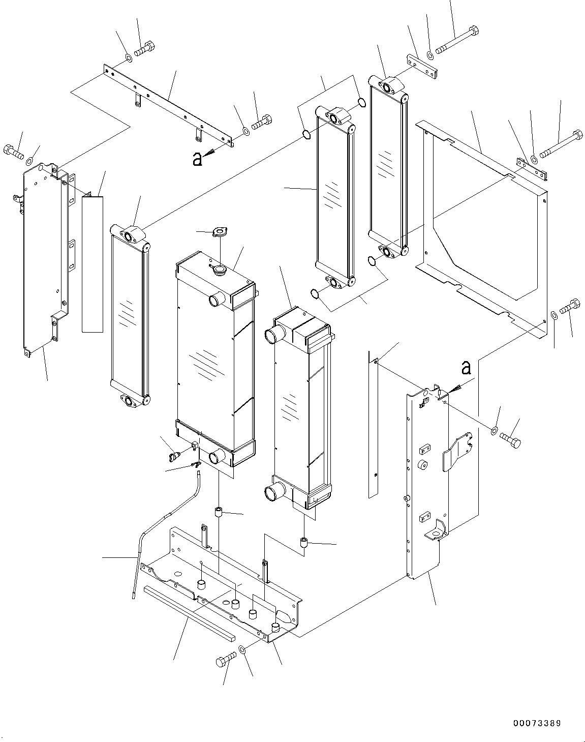 Wheel Loaders Komatsu / WA250PZ-6 S/N 75750-UP(0000384c) / Radiator, Radiator and Oil Cooler (#75750-)(C003001 : C0110-004001)