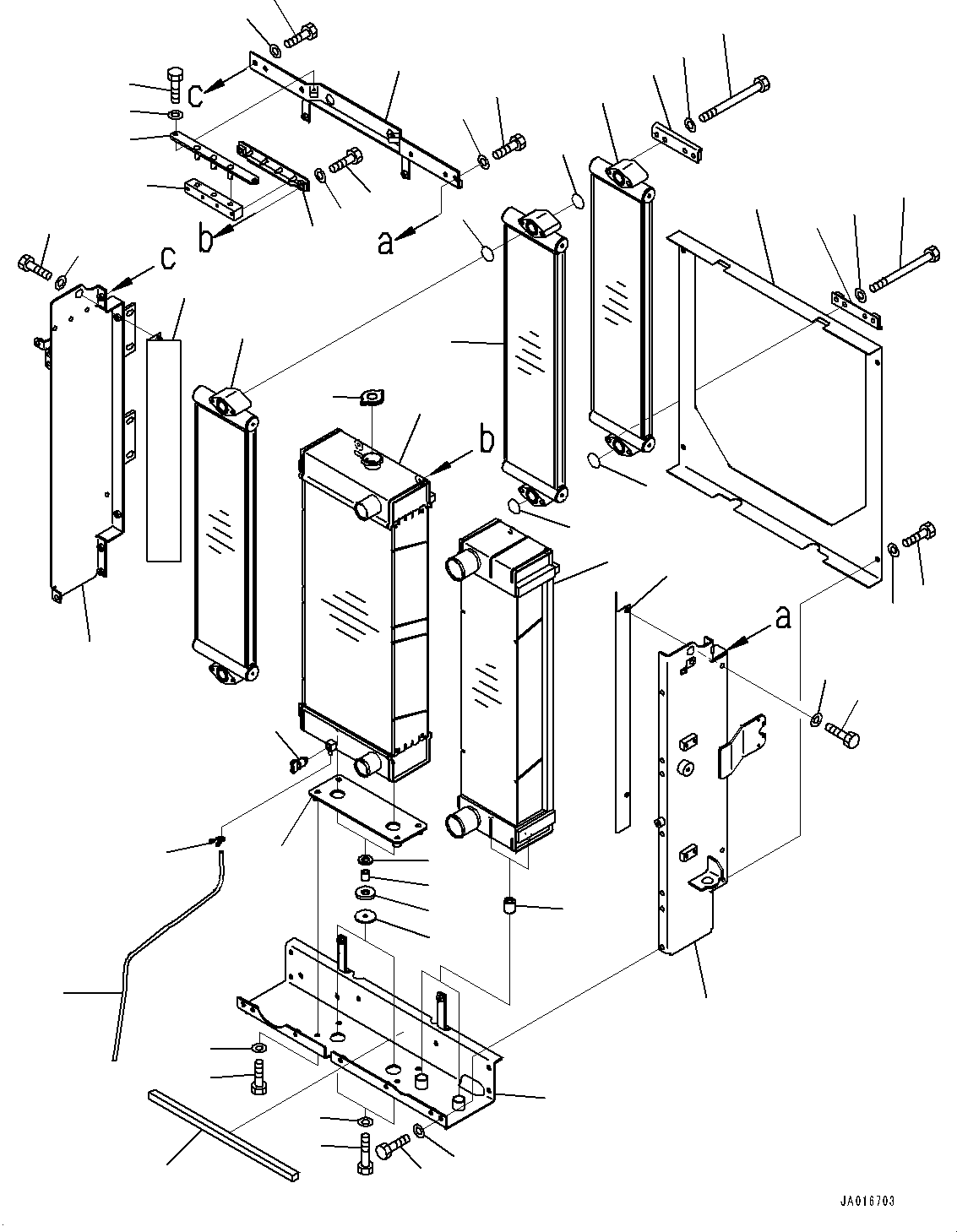 Wheel Loaders Komatsu / WA250PZ-6 S/N 75750-UP(0000384c) / Radiator, Fan (#75750-)(C003002 : C0110-004002)