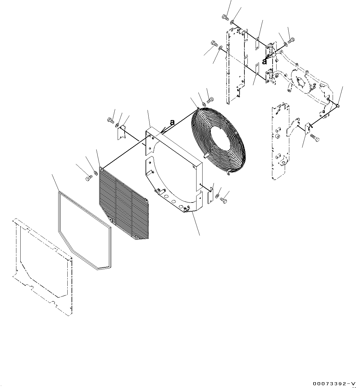 Wheel Loaders Komatsu / WA250PZ-6 S/N 75750-UP(0000384c) / Radiator, Fan Guard (#75750-)(C003007 : C0110-004007)