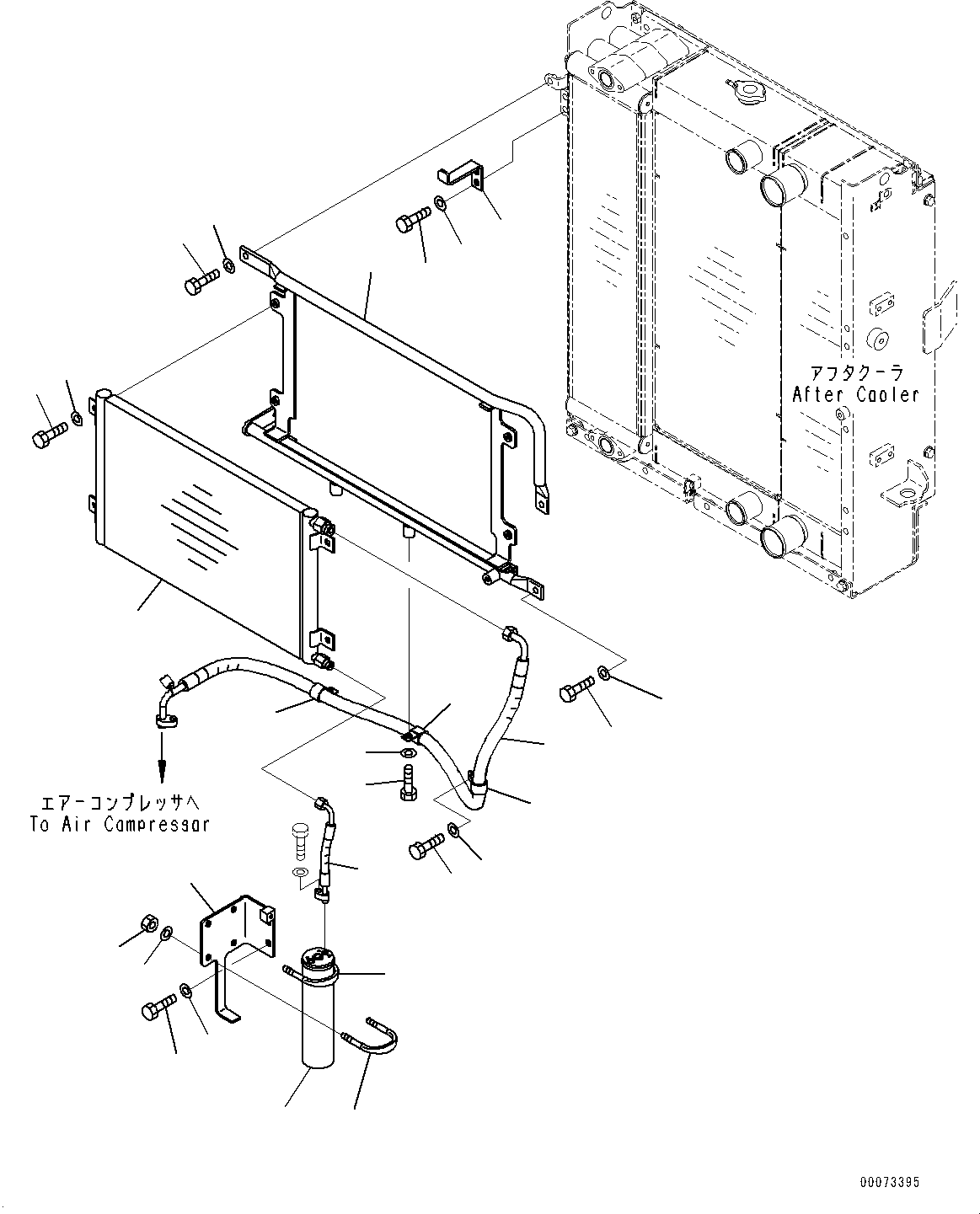 Wheel Loaders Komatsu / WA250PZ-6 S/N 75750-UP(0000384c) / Radiator, Air Condenser (#75750-)(C003010 : C0110-004010)