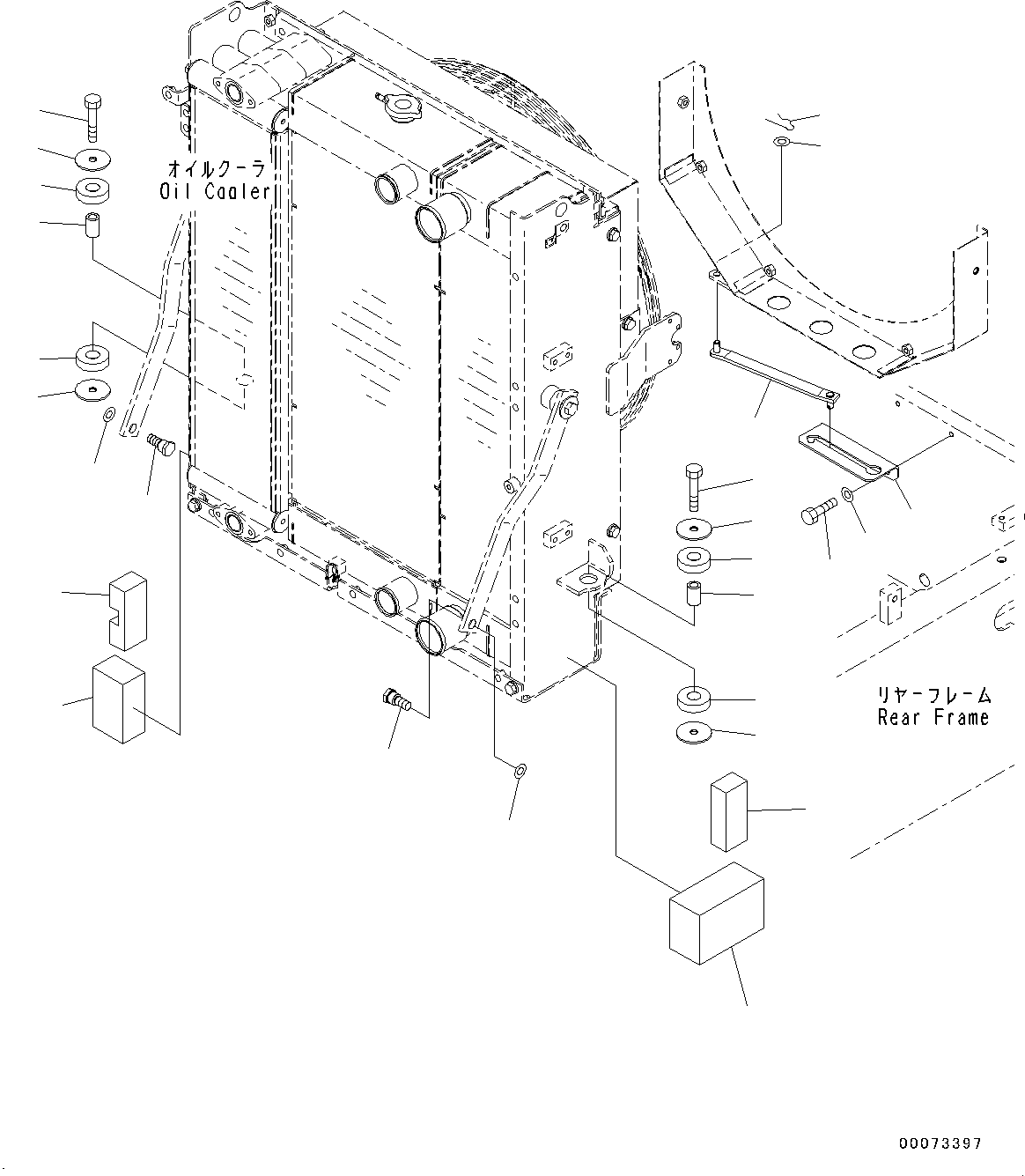 Wheel Loaders Komatsu / WA250PZ-6 S/N 75750-UP(0000384c) / Radiator, Mounting (#75750-)(C003013 : C0110-004013)