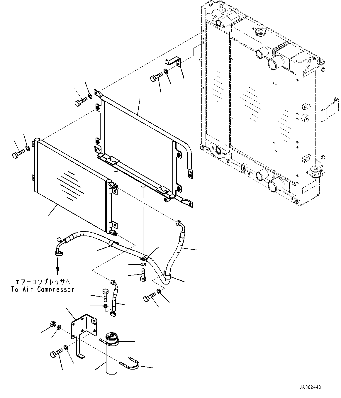Wheel Loaders Komatsu / WA250PZ-6 S/N 75750-UP(0000384c) / Radiator, Air Condenser (#75750-)(C004011 : C0110-003010)