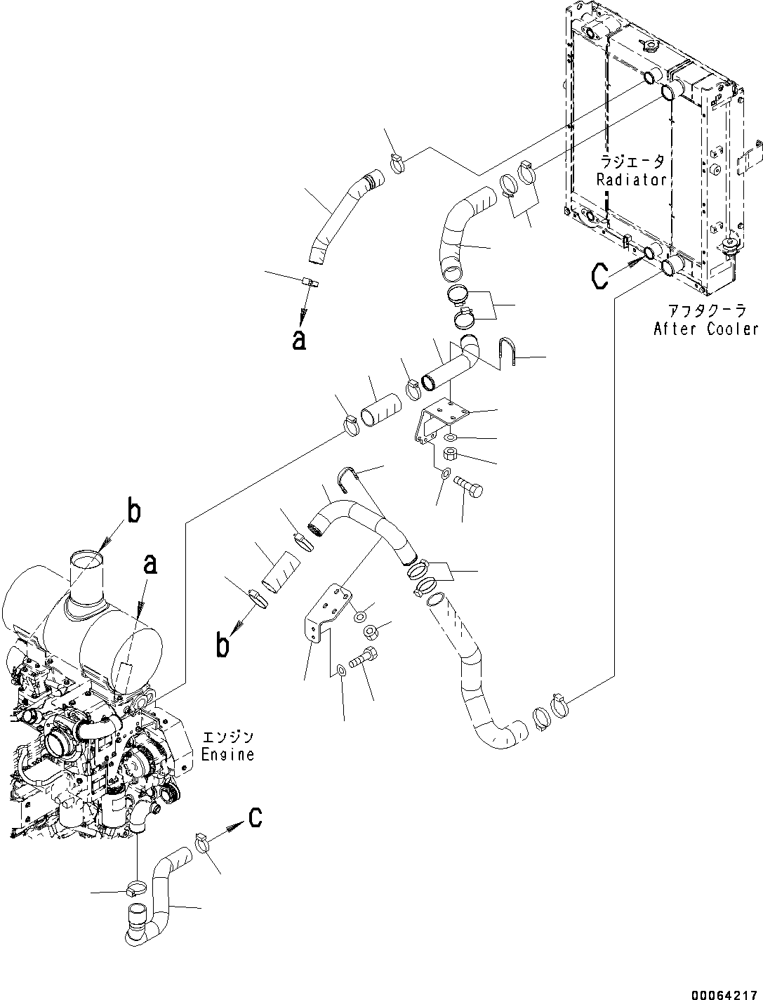 Wheel Loaders Komatsu / WA250PZ-6 S/N 75750-UP(0000384c) / Coolant Piping (#75750-)(C005001 : C0120-001001)