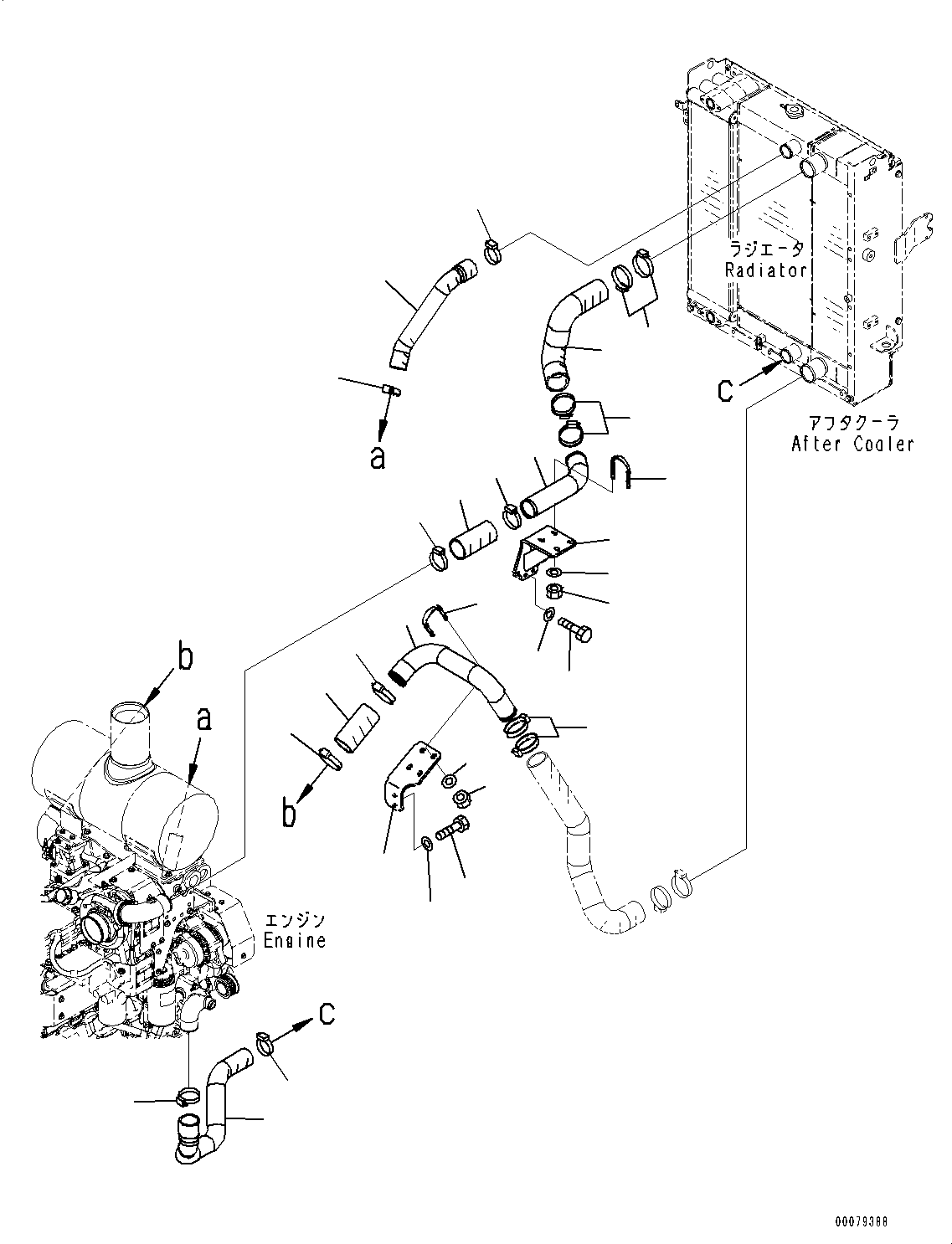 Wheel Loaders Komatsu / WA250PZ-6 S/N 75750-UP(0000384c) / Coolant Piping (#75750-)(C006001 : C0120-002001)