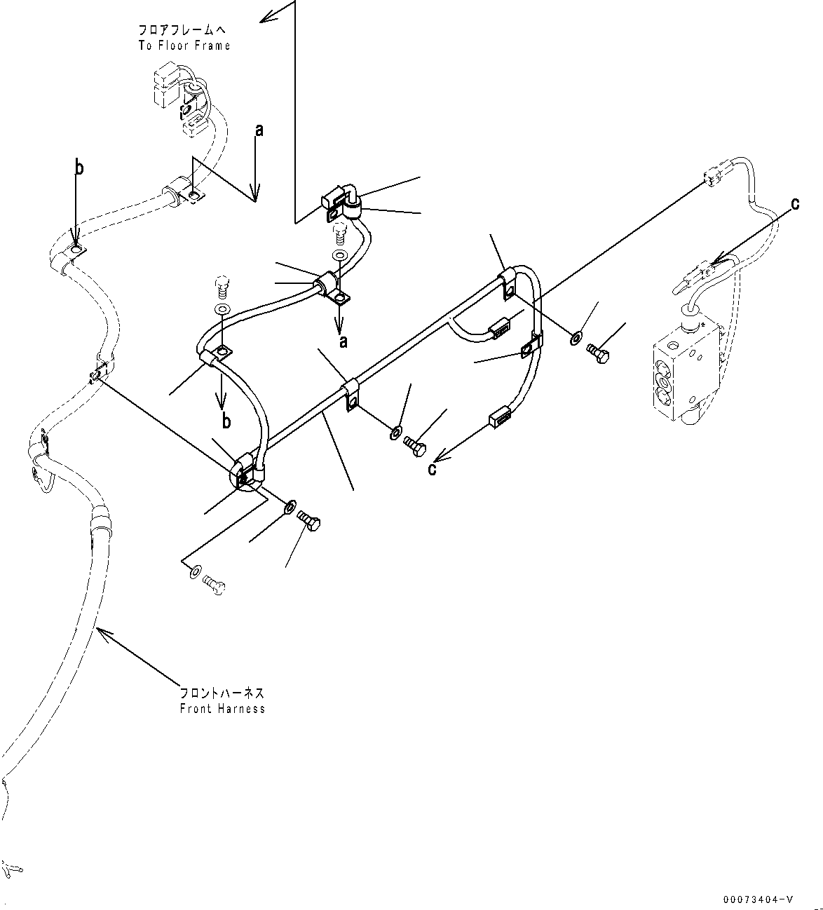 Wheel Loaders Komatsu / WA250PZ-6 S/N 75750-UP(0000384c) / Rear Electric Wiring Harness, Emergency Steering Wiring Harness (#75750-77255)(E006007 : E0202-001007)