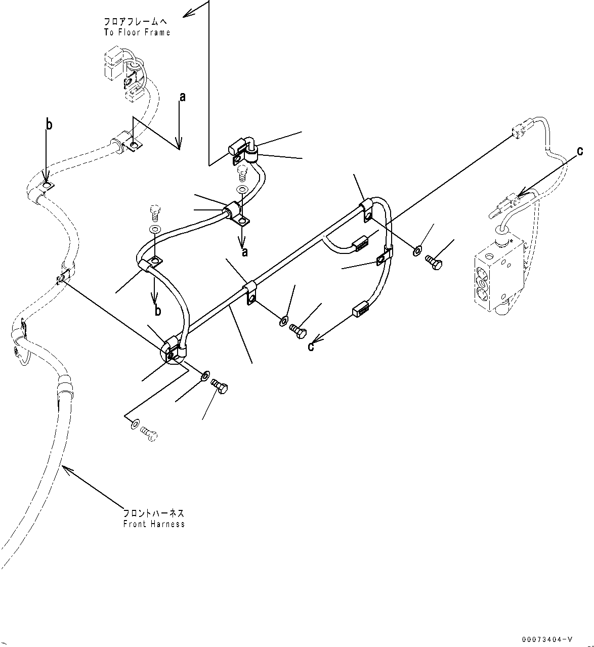 Wheel Loaders Komatsu / WA250PZ-6 S/N 75750-UP(0000384c) / Rear Electric Wiring Harness, Emergency Steering Wiring Harness (#75750-77255)(E008007 : E0202-005007)