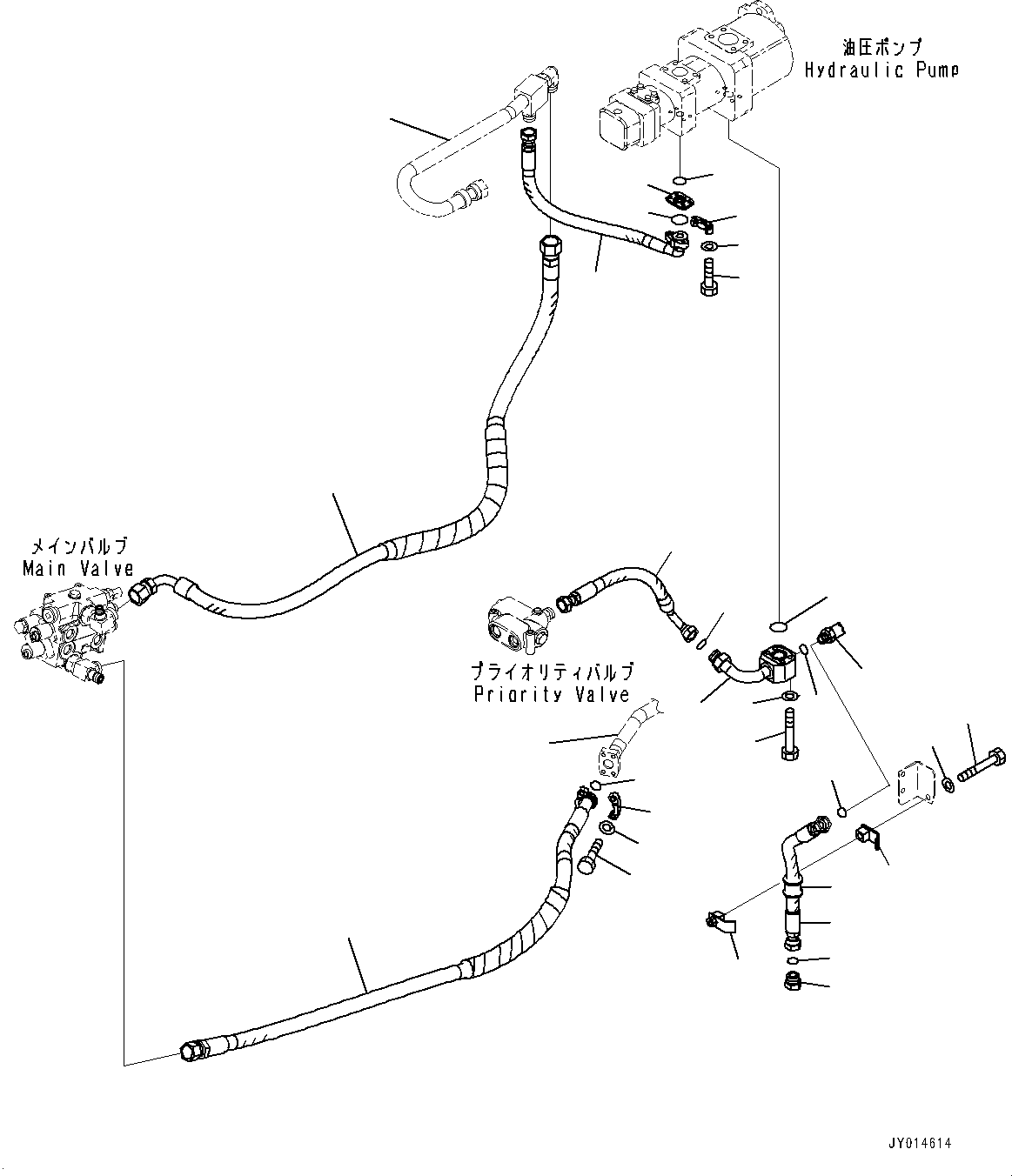 Wheel Loaders Komatsu / WA250PZ-6 S/N 75750-UP(0000384c) / Hydraulic Piping, Drain Piping (#77256-)(H013002 : H4200-003001A)