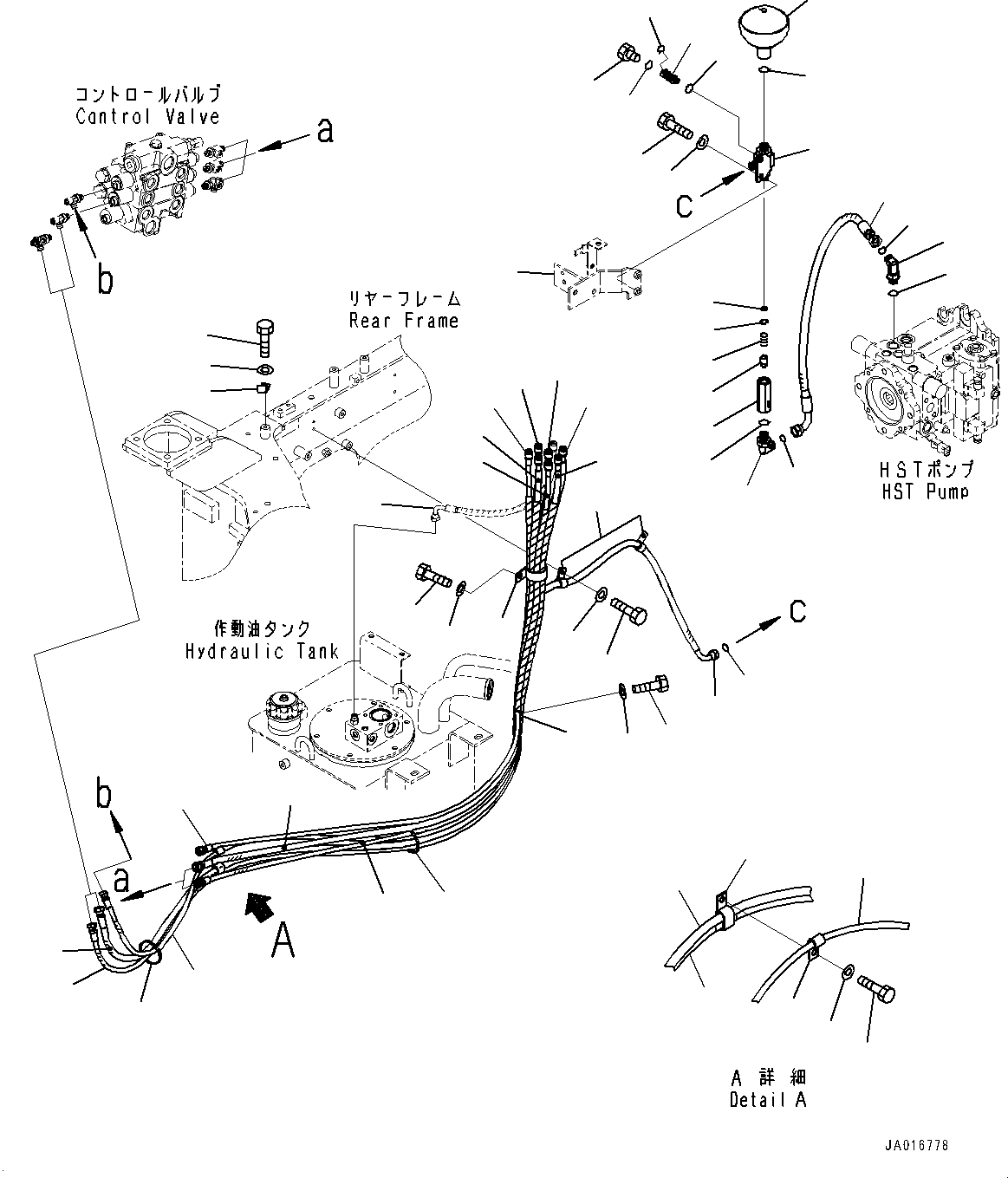 Wheel Loaders Komatsu / WA250PZ-6 S/N 75750-UP(0000384c) / Hydraulic Piping, Oil Cooler Return Piping (#75750-)(H015011 : H4200-009010)