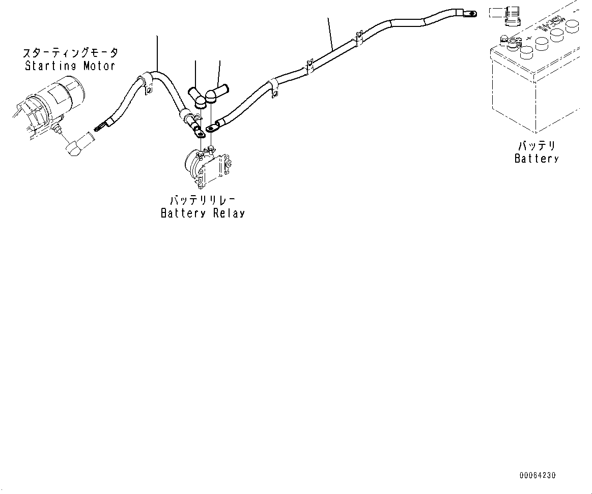 Wheel Loaders Komatsu / WA250PZ-6 S/N 75750-UP (For N.America)(0000386c) / Rear Electric Wiring Harness, Battery Box Wiring Harness (#75750-)(E007006 : E0202-002006)