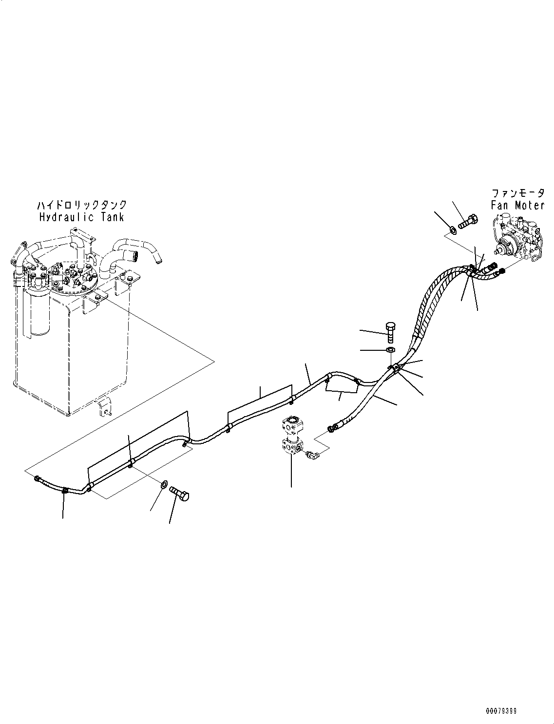 Wheel Loaders Komatsu / WA250PZ-6 S/N 75750-UP (For N.America)(0000386c) / Cooling Fan Drive Piping (#75750-)(H008001 : H2260-001001)