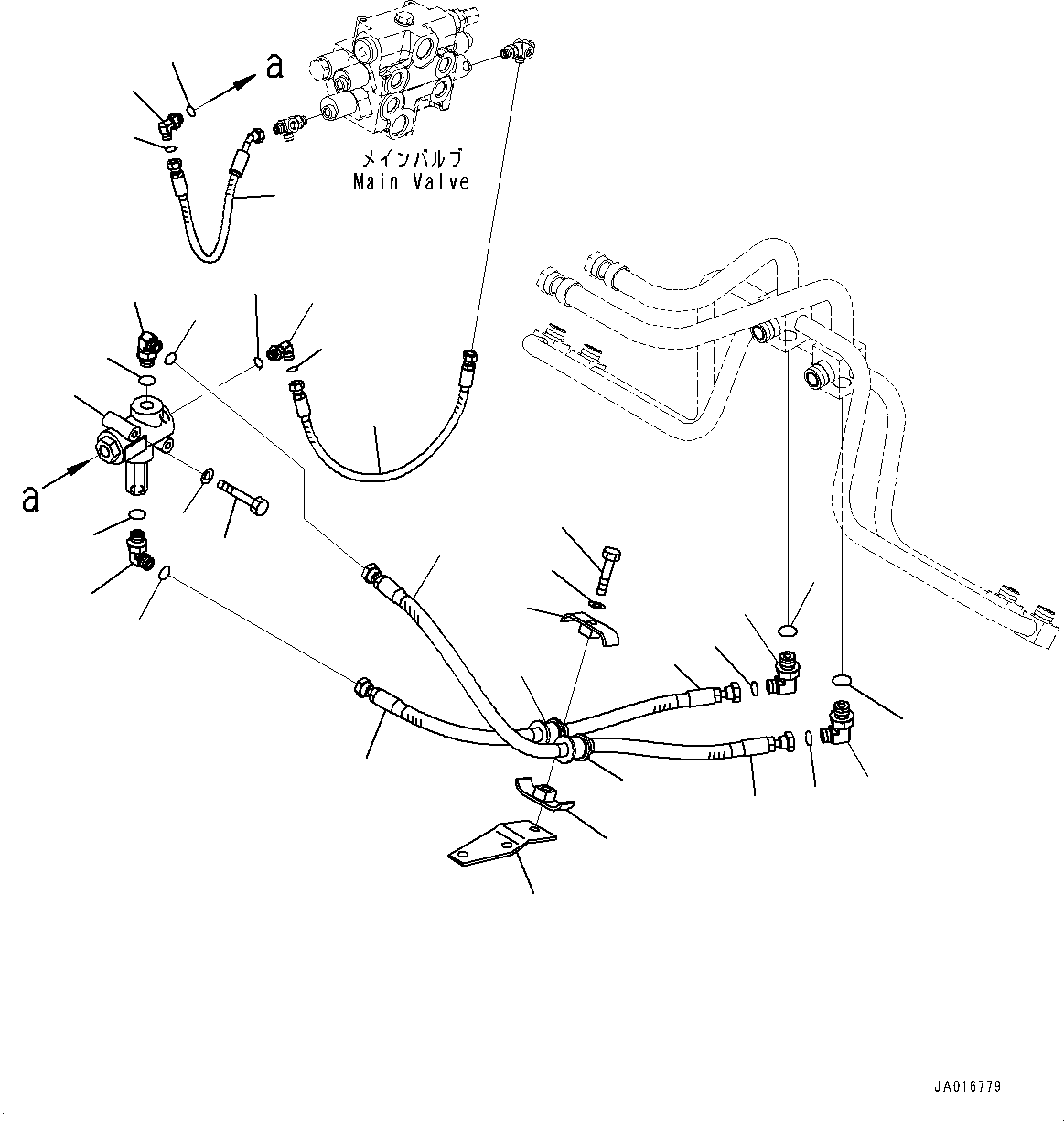 Wheel Loaders Komatsu / WA250PZ-6 S/N 75750-UP (For N.America)(0000386c) / Hydraulic Piping, Bypass Valve (#75750-)(H015013 : H4200-013013)