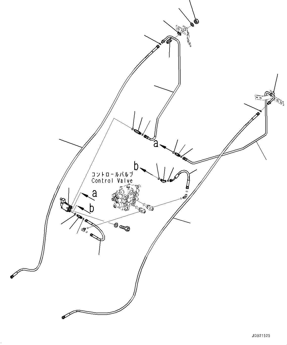 Wheel Loaders Komatsu / WA250PZ-6 S/N 75750-UP (For N.America)(0000386c) / Hydraulic Piping, Coupler Lock Cylinder Piping (#75750-)(H015015 : H4200-013015)
