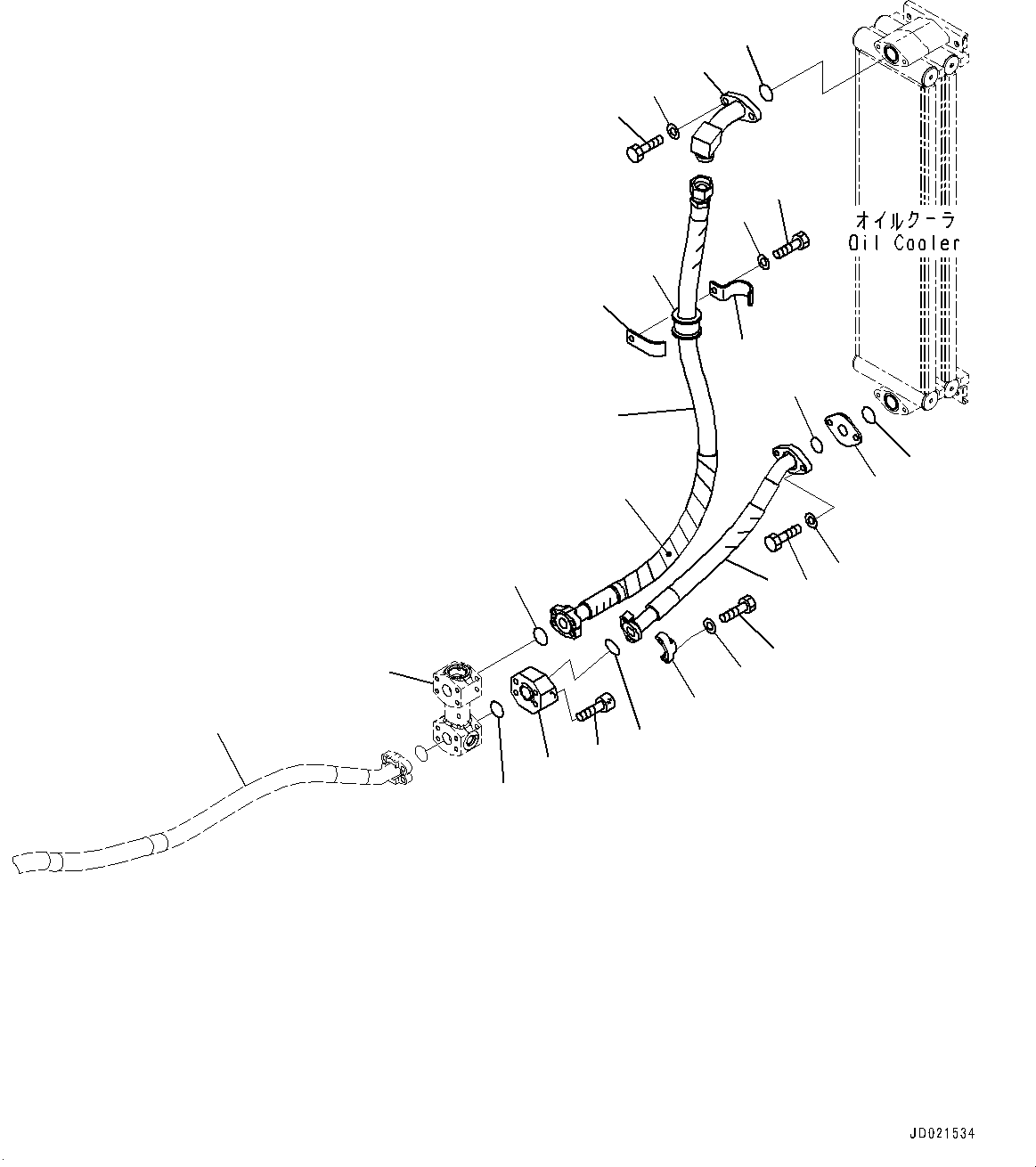 Wheel Loaders Komatsu / WA250PZ-6 S/N 75750-UP (For N.America)(0000386c) / Hydraulic Piping, Oil Cooler Return Piping (#75750-)(H015010 : H4200-013010)