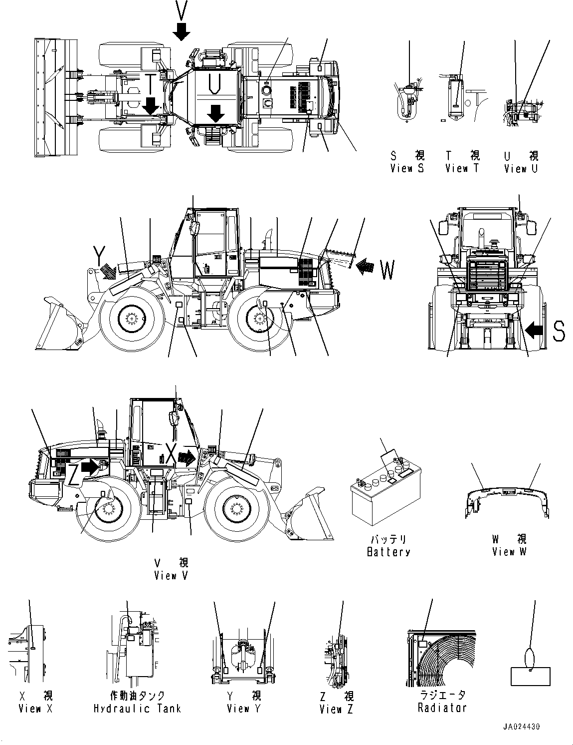 Wheel Loaders Komatsu / WA250PZ-6 S/N 75750-UP (For N.America)(0000386c) / Marks and Plates, Exterior (#75750-75812)(U001001 : U0100-001001)