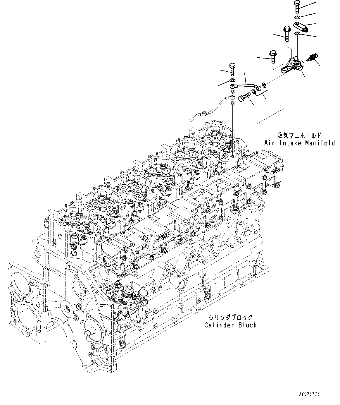 Engines Komatsu / SAA6D140E-5DR S/N 630332-UP (For HD325-7R/HD405-7R)(0000401c) / Fuel Return (#630335-)(D009001 : A4230-002001)