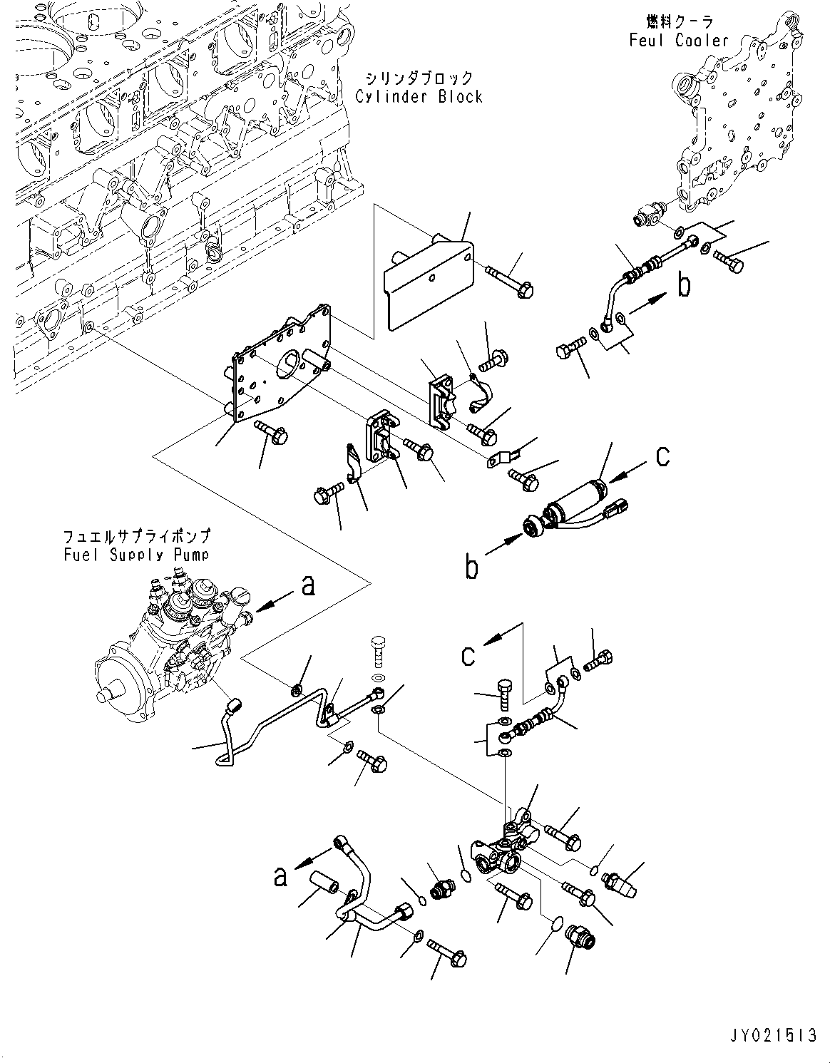 Engines Komatsu / SAA6D140E-5DR S/N 630332-UP (For HD325-7R/HD405-7R)(0000401c) / Fuel Filter, Priming Pump (#630332-630334)(D013002 : A4110-001002)
