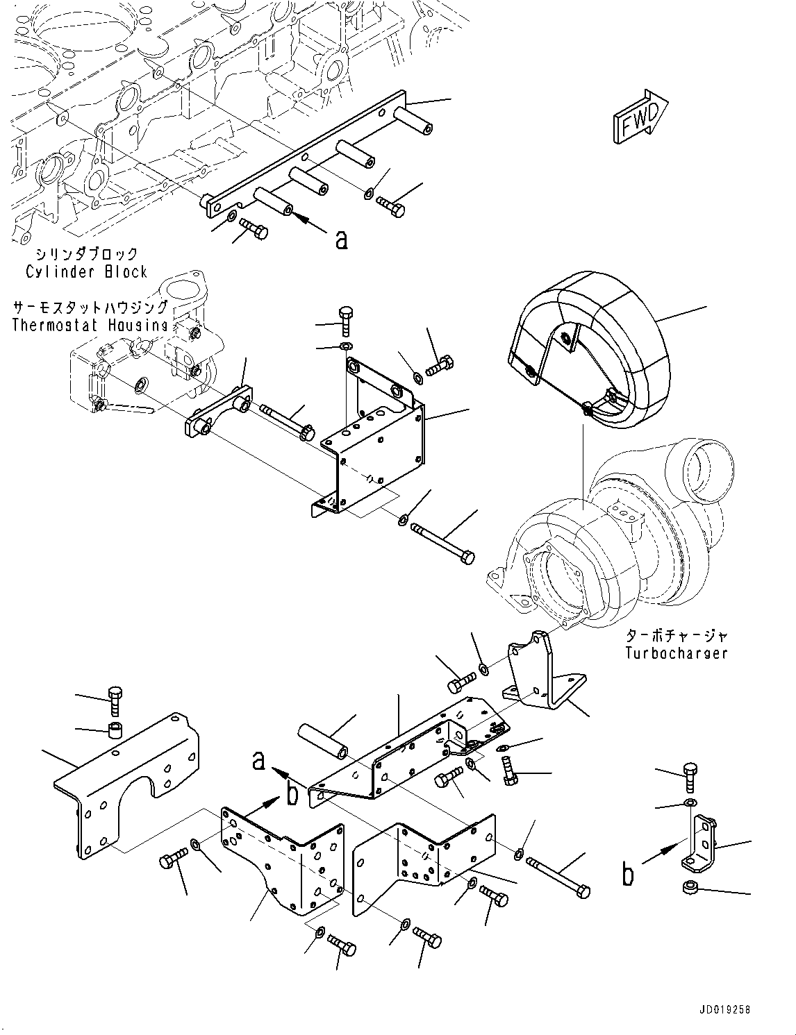 Engines Komatsu / SAA6D140E-5CR S/N 630276-UP (For HM400-2R)(0000402c) / Heat Shield (#630276-)(A008001 : A1570-001001)