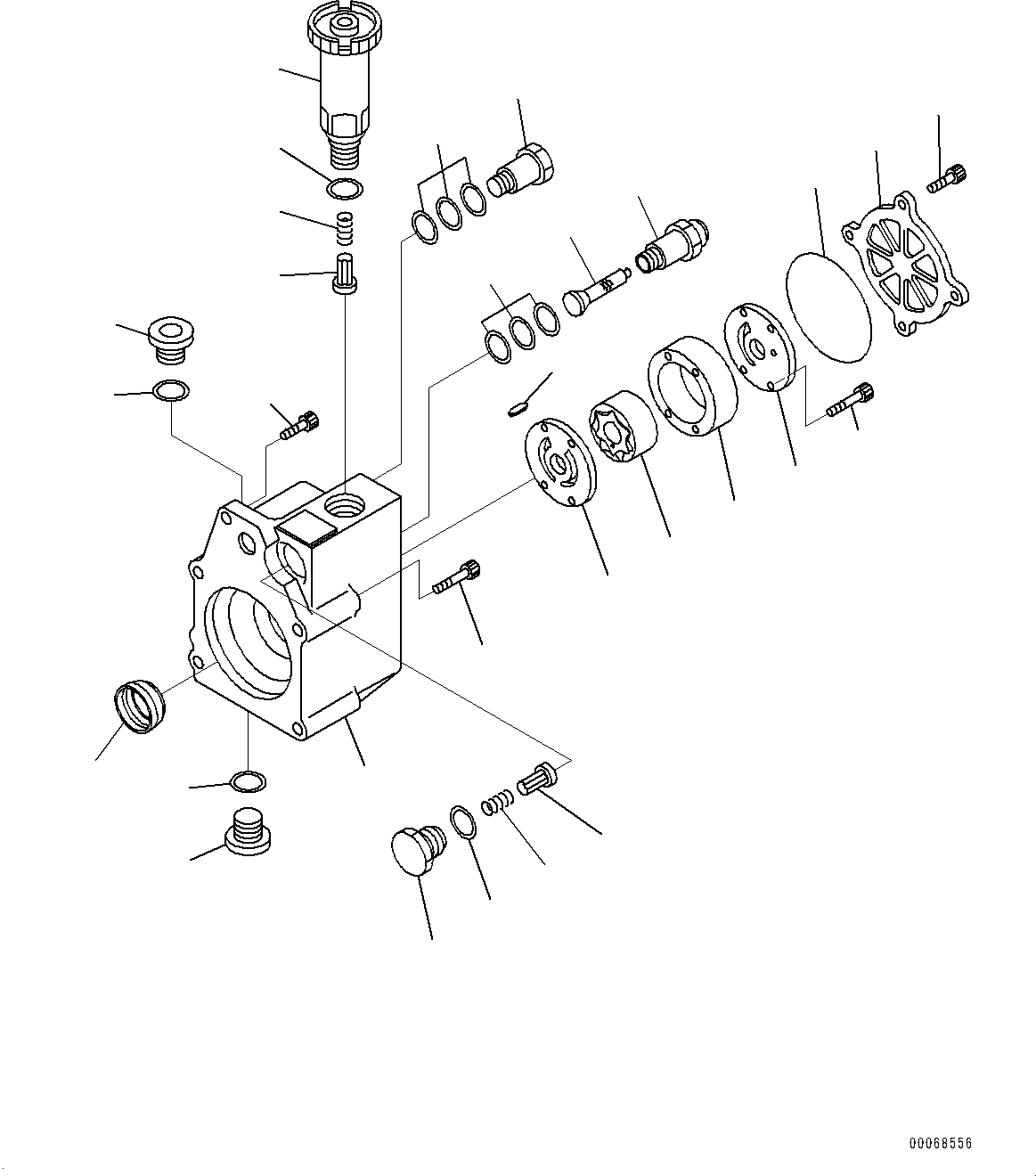 Engines Komatsu / SAA6D140E-5CR S/N 630276-UP (For HM400-2R)(0000402c) / Fuel Supply Pump, Inner Parts, Feed Pump (#630276-630674)(D003004 : A4010-001003)