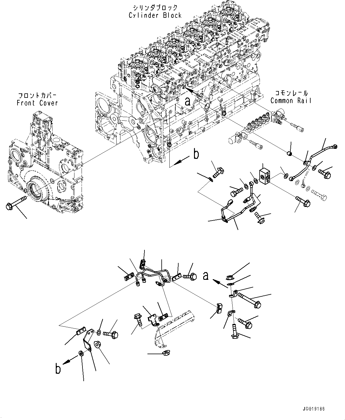 Engines Komatsu / SAA6D140E-5CR S/N 630276-UP (For HM400-2R)(0000402c) / Fuel Supply Pump, Fuel Piping (#630276-630674)(D003006 : A4010-001005)