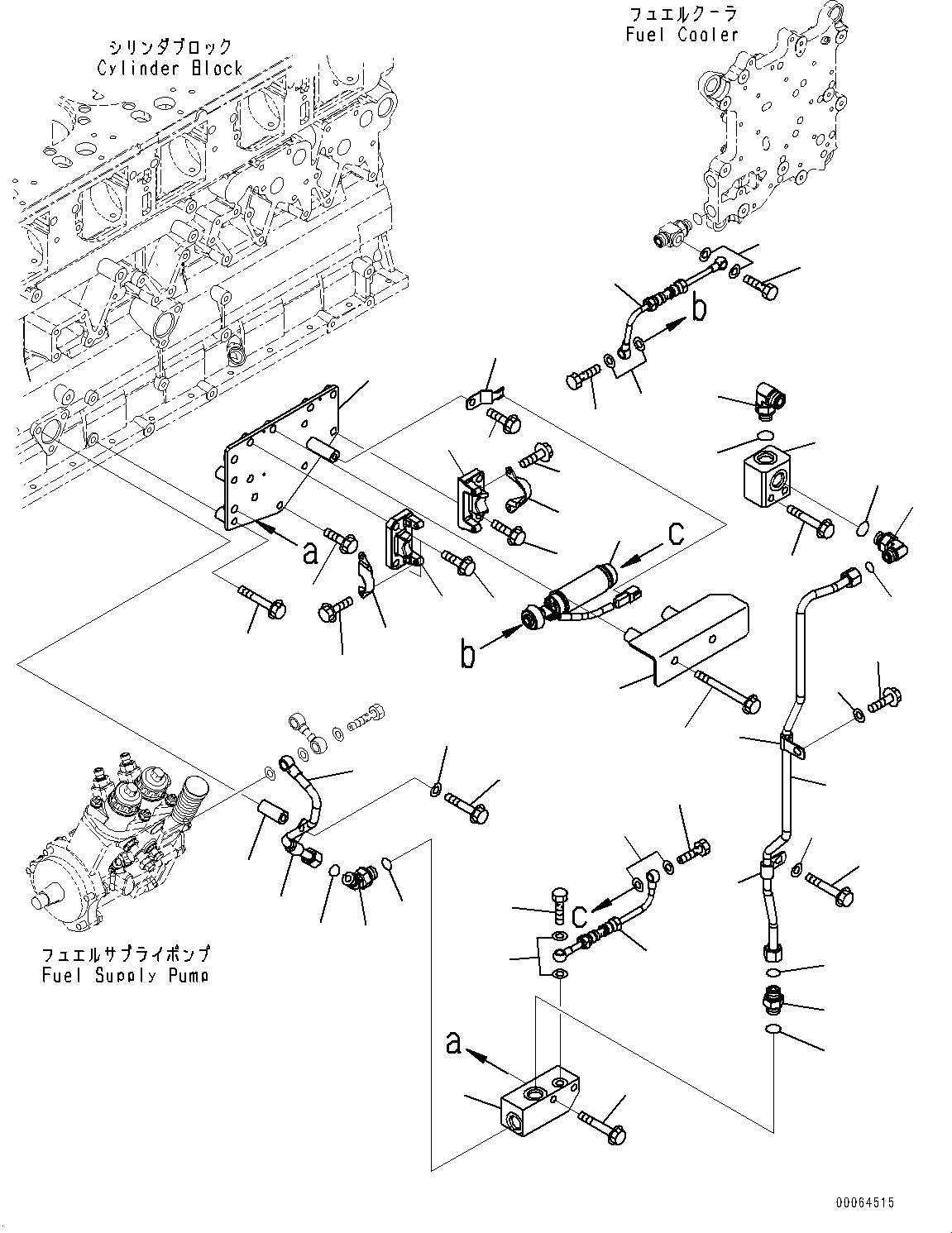 Engines Komatsu / SAA6D140E-5CR S/N 630276-UP (For HM400-2R)(0000402c) / Fuel Filter, Priming Pump (#630276-630674)(D010002 : A4110-001002)
