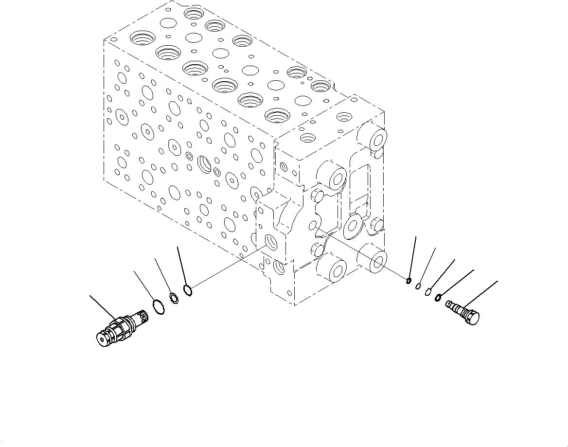 Komatsu parts book diagram for PC228USLC-8 S/N 50001-UP: MAIN CONTROL VALVE, 2-ADDITIONAL ACTUATOR PIPING, FOR EU (11/23)