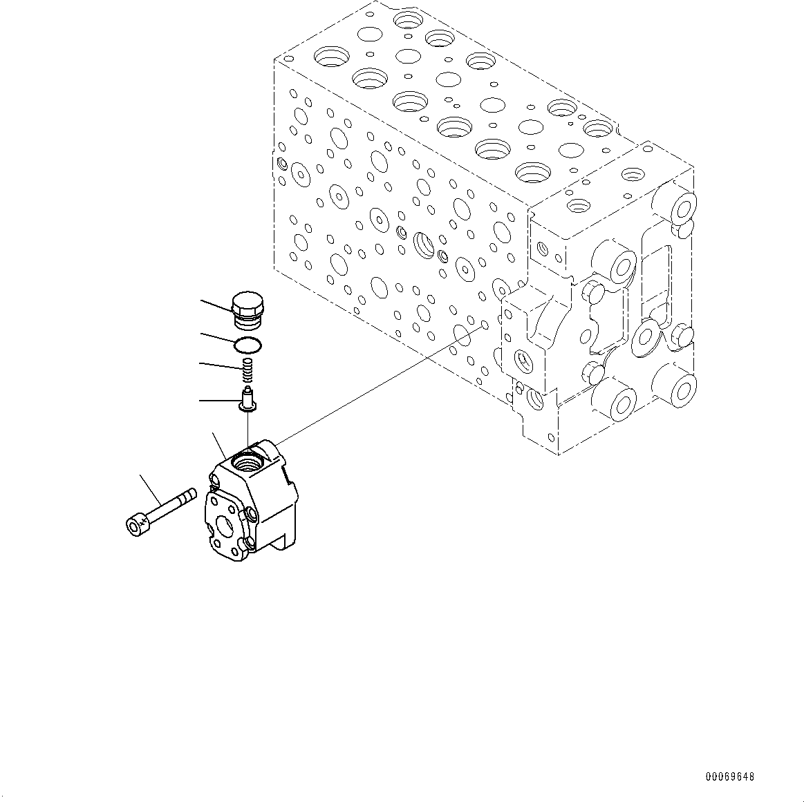Komatsu parts book diagram for PC228USLC-8 S/N 50001-UP: MAIN CONTROL VALVE, 2-ADDITIONAL ACTUATOR PIPING, FOR EU (17/23)
