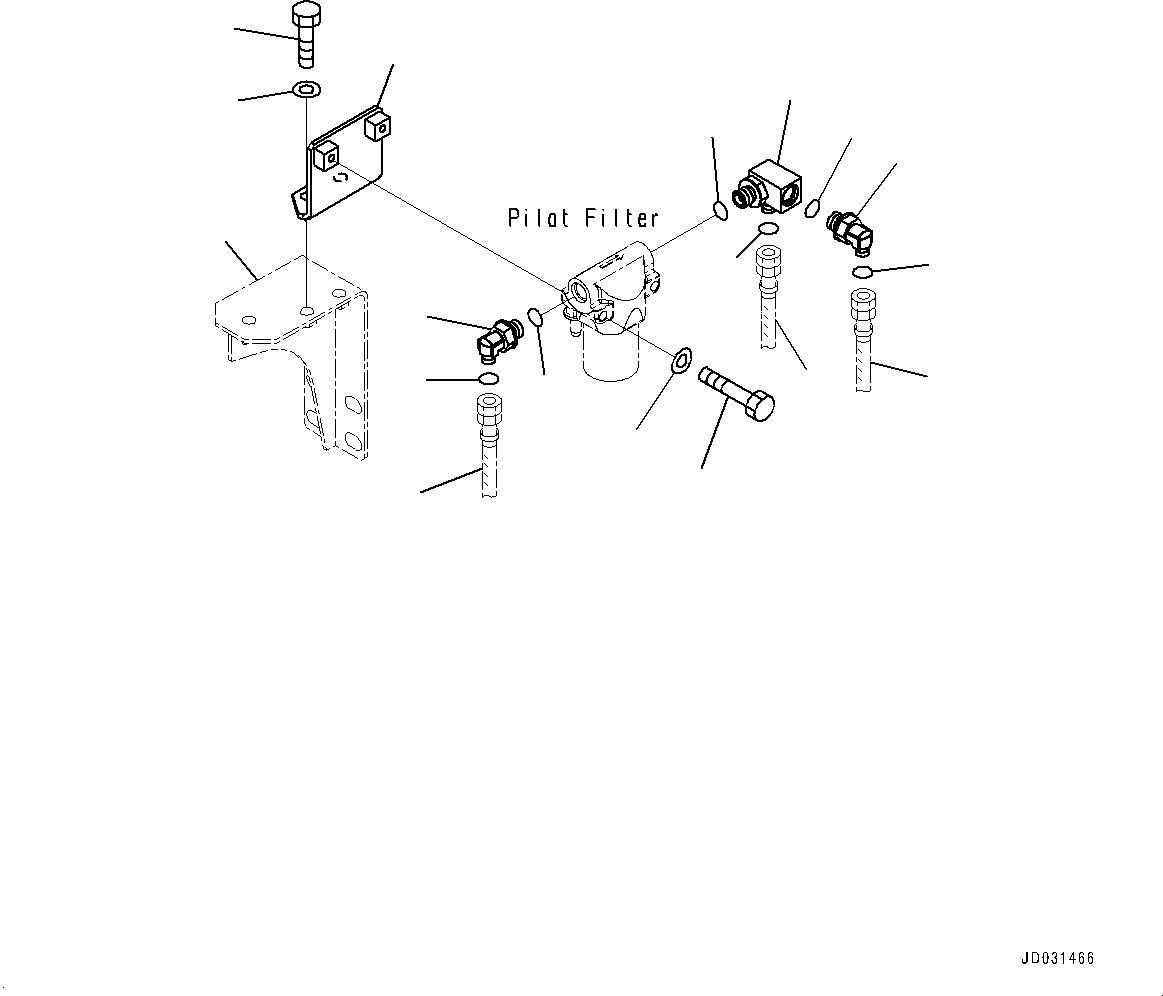 Komatsu parts book diagram for PC228USLC-8 S/N 50001-UP: ATTACHMENT PIPING, 1-ADDITIONAL ACTUATOR PIPING, RELATED PARTS, FOR 2-PIECE BOOM, FOR EU (#50180-)