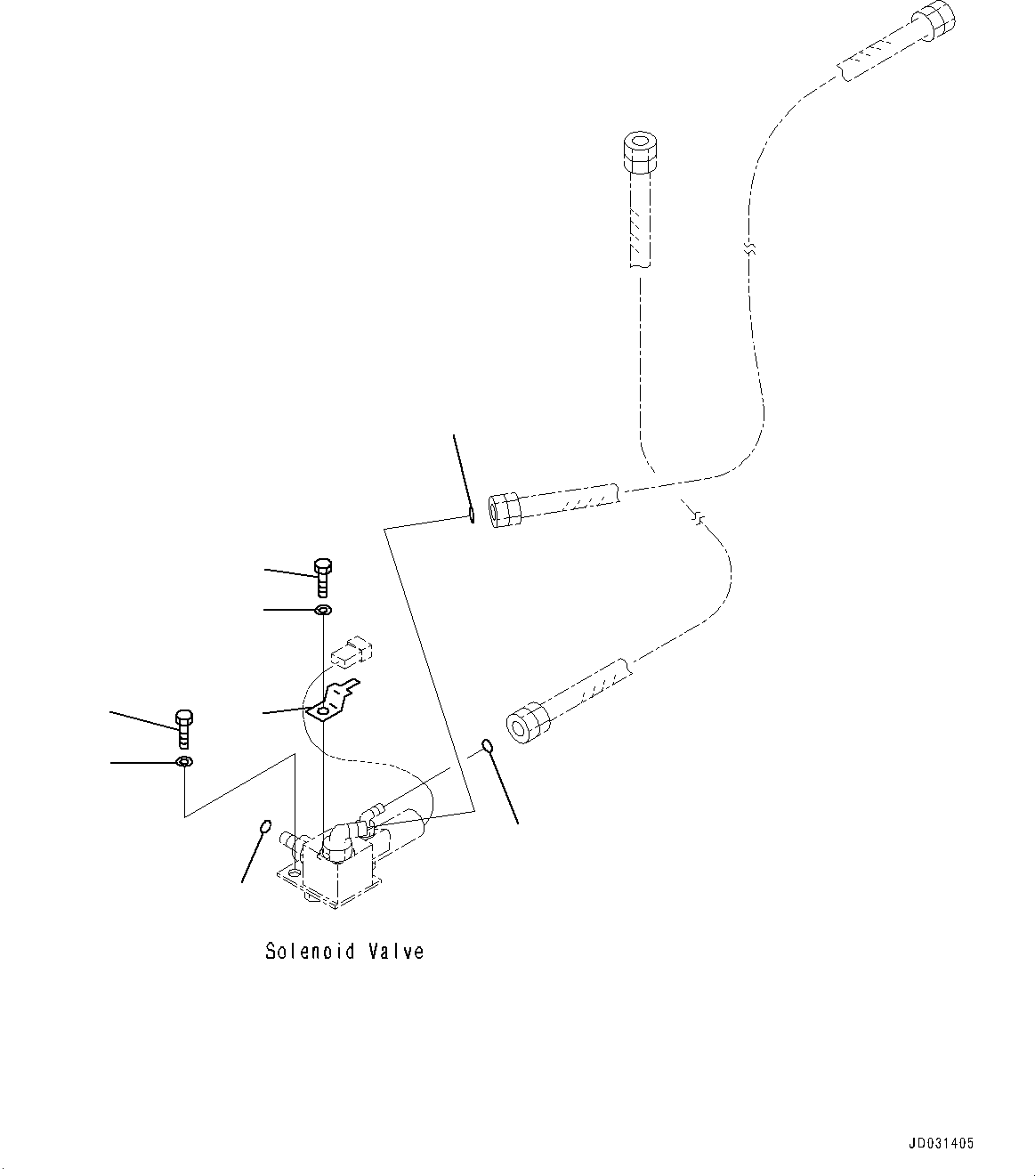 Komatsu parts book diagram for PC228USLC-8 S/N 50001-UP: SOLENOID VALVE PIPING, FOR EU, MOUNTING