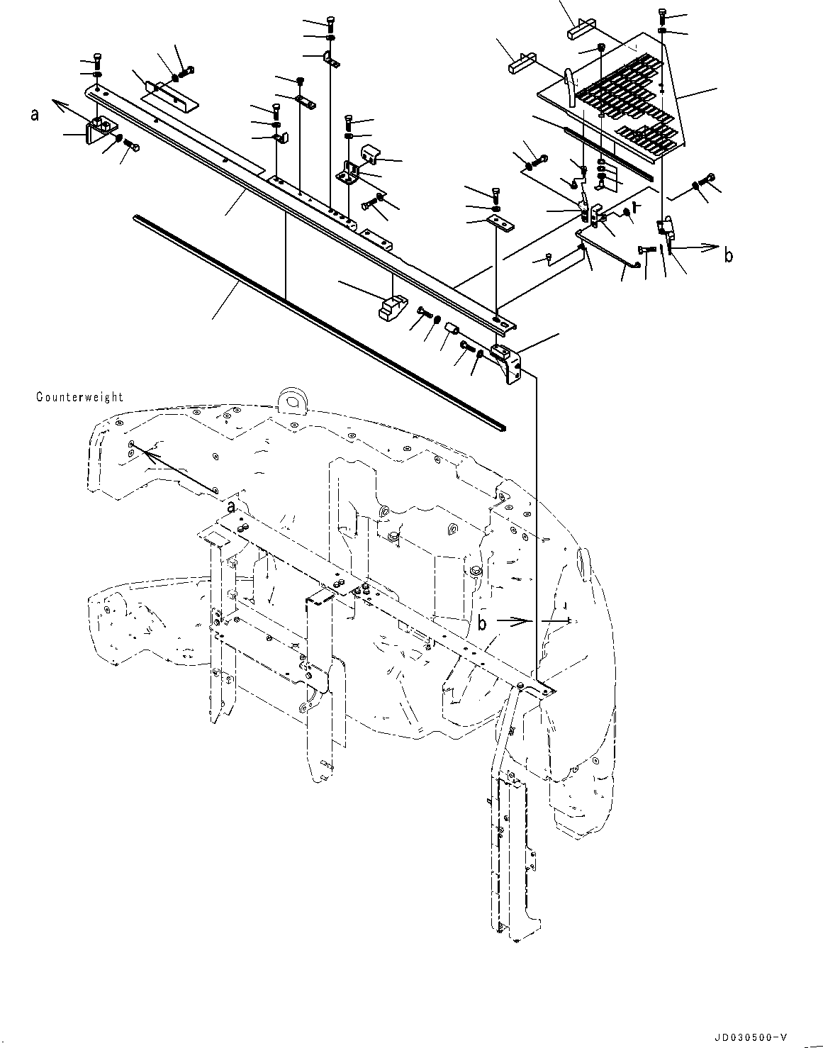 Komatsu parts book diagram for PC228USLC-8 S/N 50001-UP: HOOD, WITHOUT PRE-CREANER, HOOD (2/2)