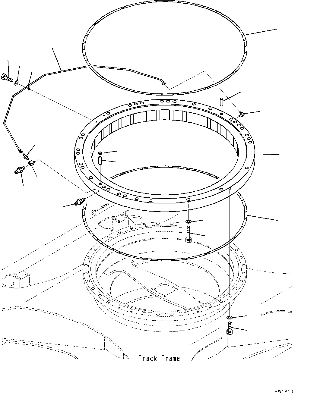 Komatsu parts book diagram for PC228USLC-8 S/N 50001-UP: SWING CIRCLE