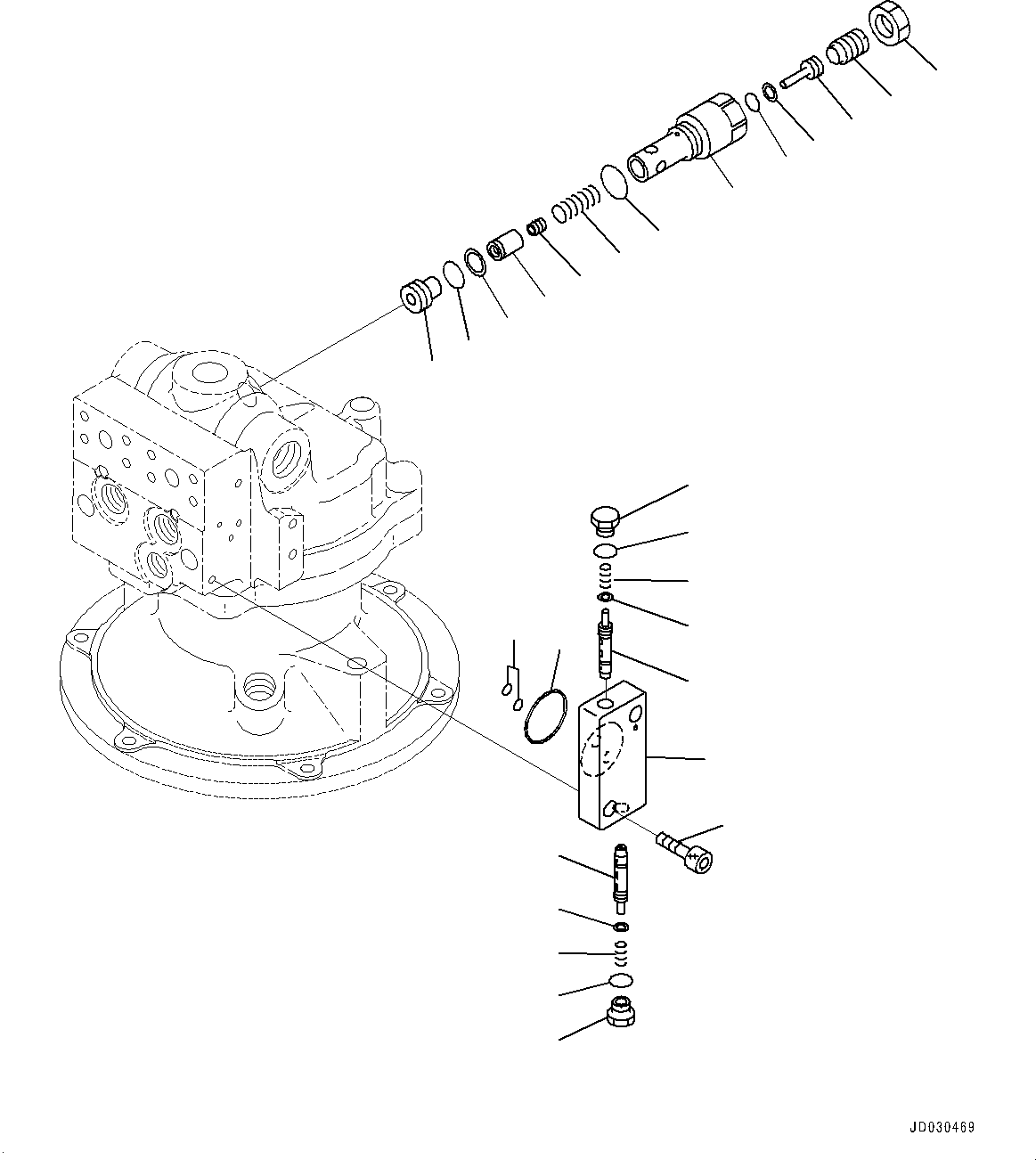 Komatsu parts book diagram for PC228USLC-8 S/N 50001-UP: SWING MACHINERY, INNER PARTS, SWING MOTOR (3/3)