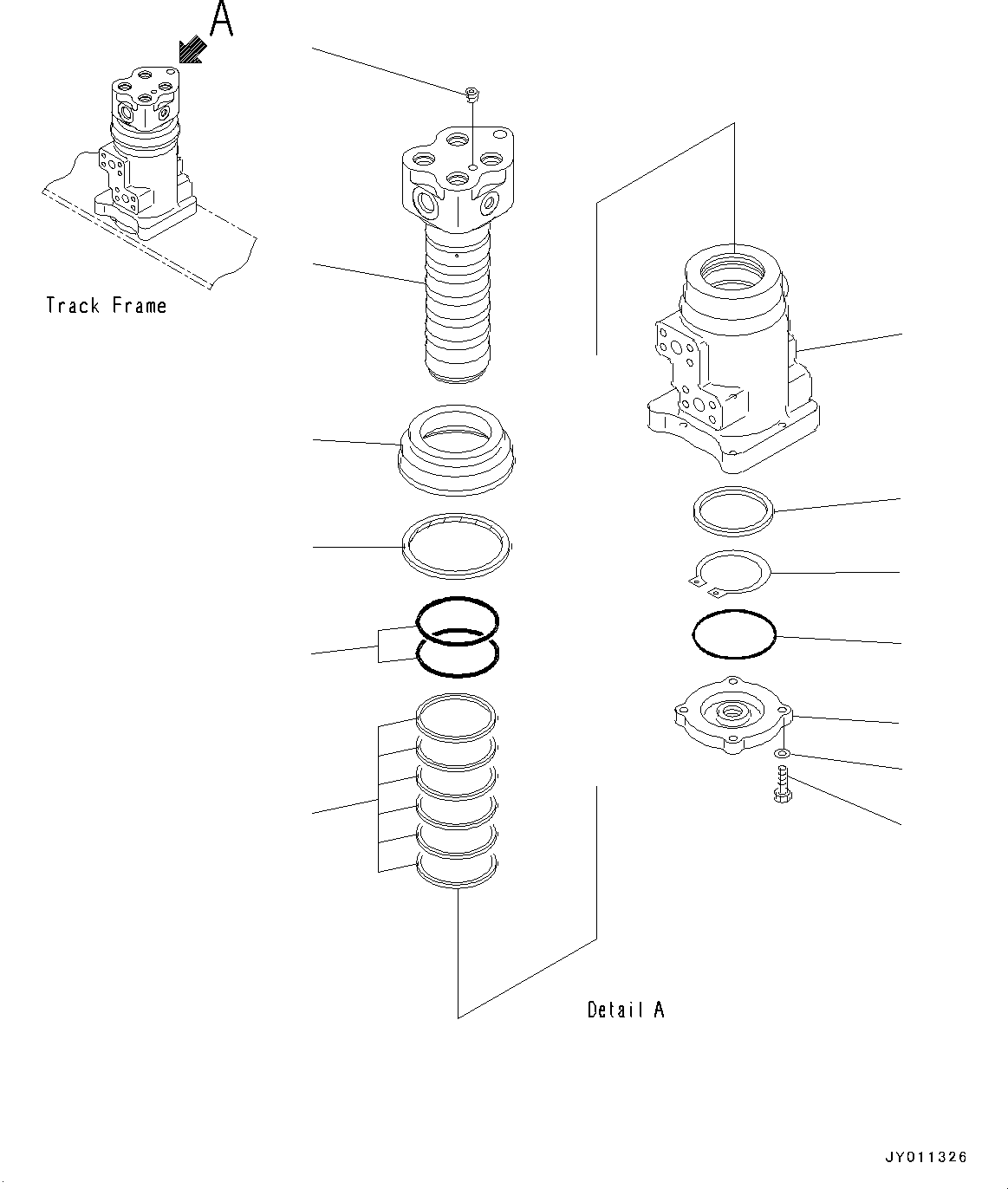 Komatsu parts book diagram for PC228USLC-8 S/N 50001-UP: SWIVEL JOINT, INNER PARTS