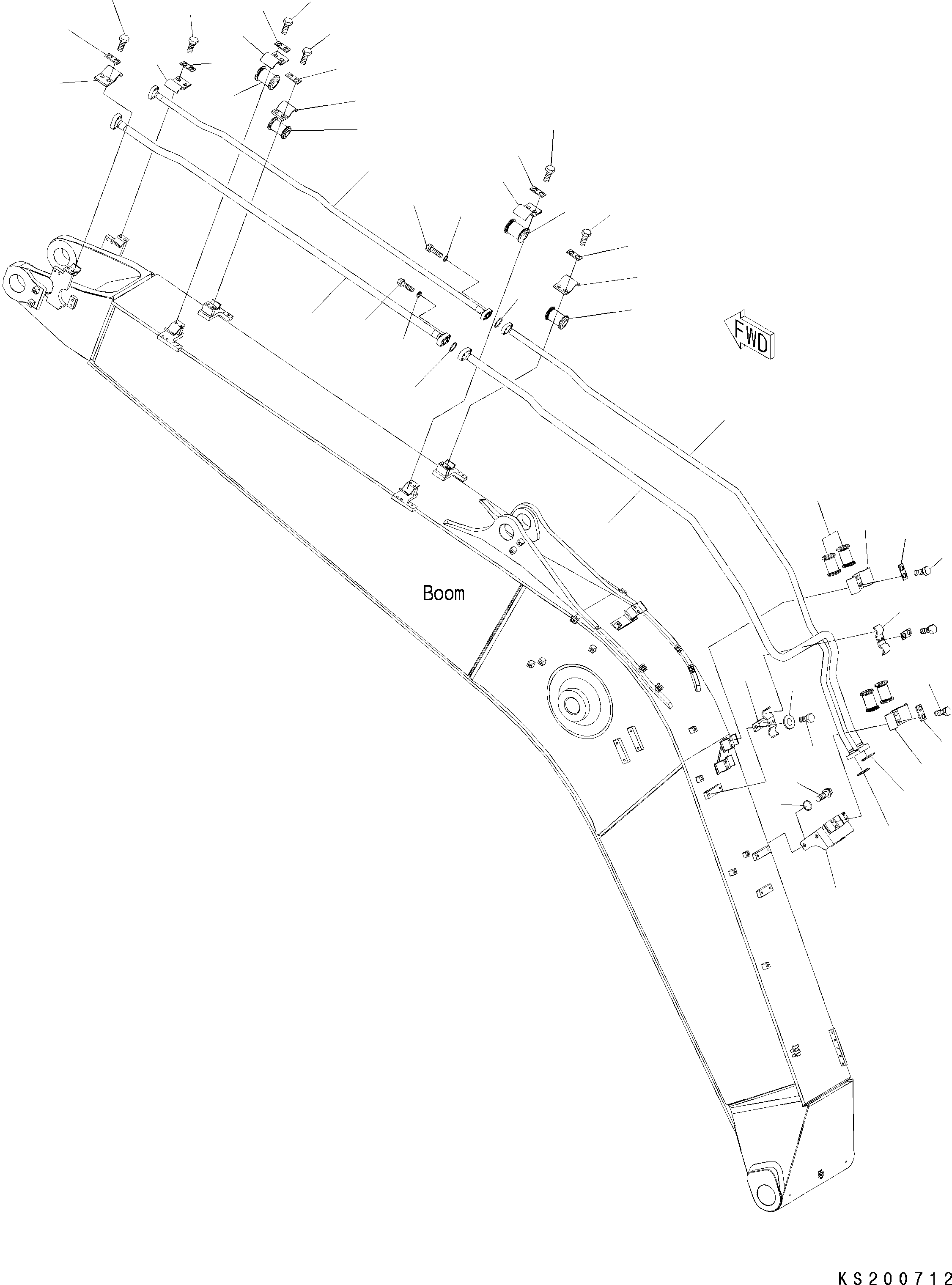 Excavators Komatsu / PC228USLC-8 S/N 50001-UP(0000411U) / Boom, Bucket Cylinder Line (2Att)(QC), For EU(T001006 : T1110-002005A)