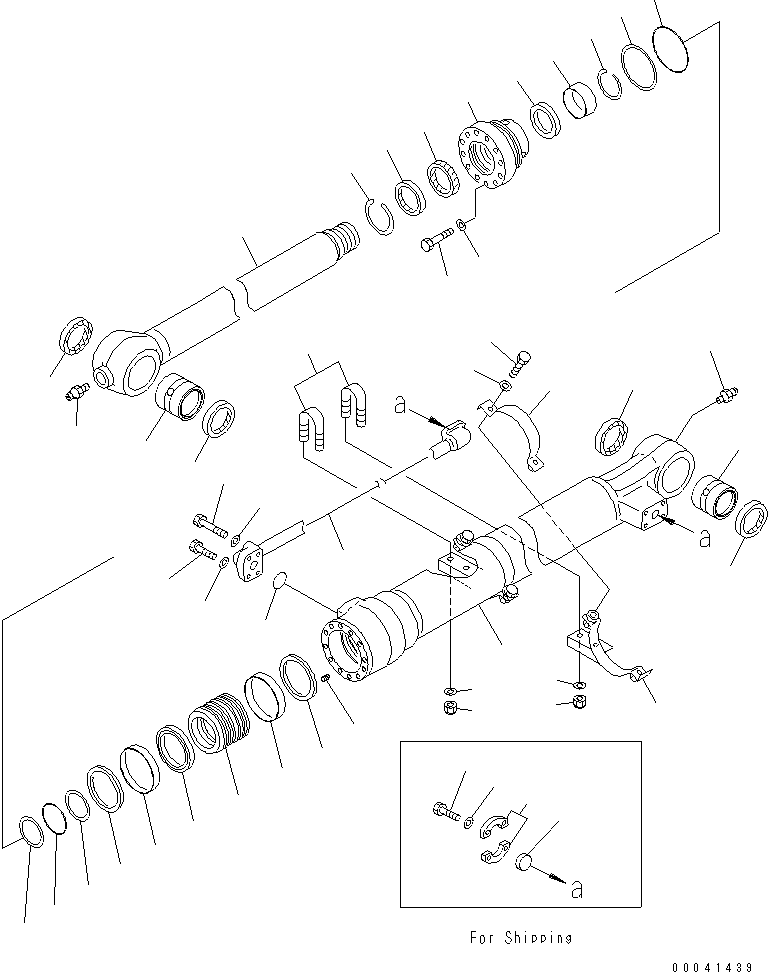 Komatsu parts book diagram for PC228USLC-8 S/N 50001-UP: ARM, BUCKET CYLINDER (FOR 2.4M ARM), FOR EU