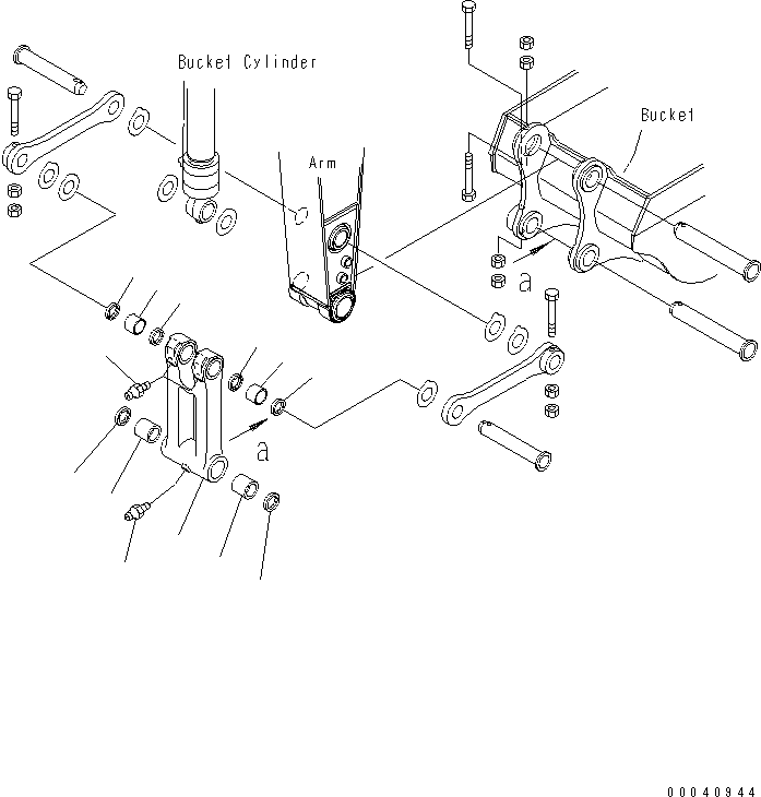 Komatsu parts book diagram for PC228USLC-8 S/N 50001-UP: ARM (BUCKET LINK), FOR EU (2/2)