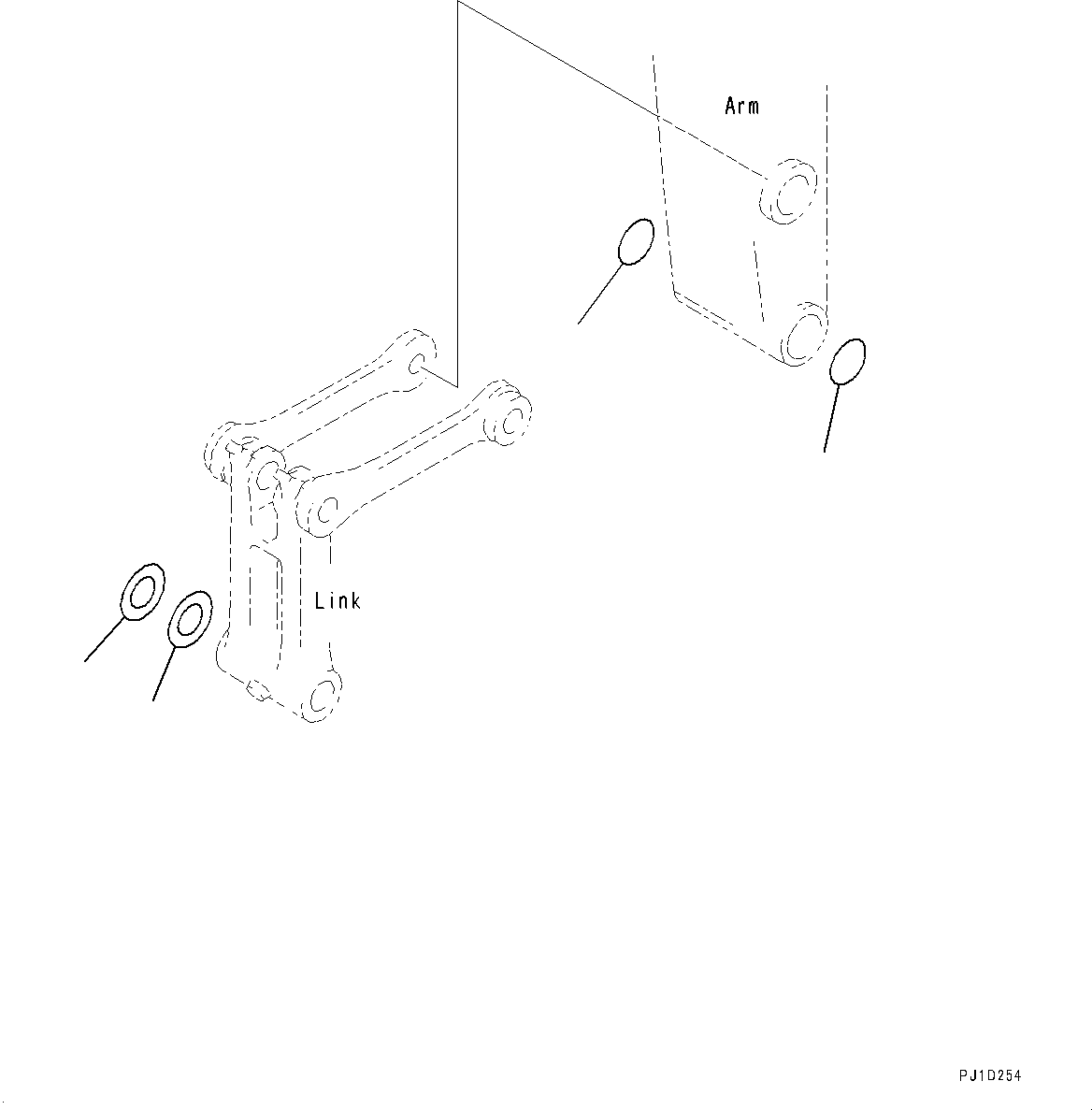 Komatsu parts book diagram for PC228USLC-8 S/N 50001-UP: BUCKET, 0.50M3, 750MM WIDTH, VERTICAL PIN TYPE, SIDE CUTTER, SPACER
