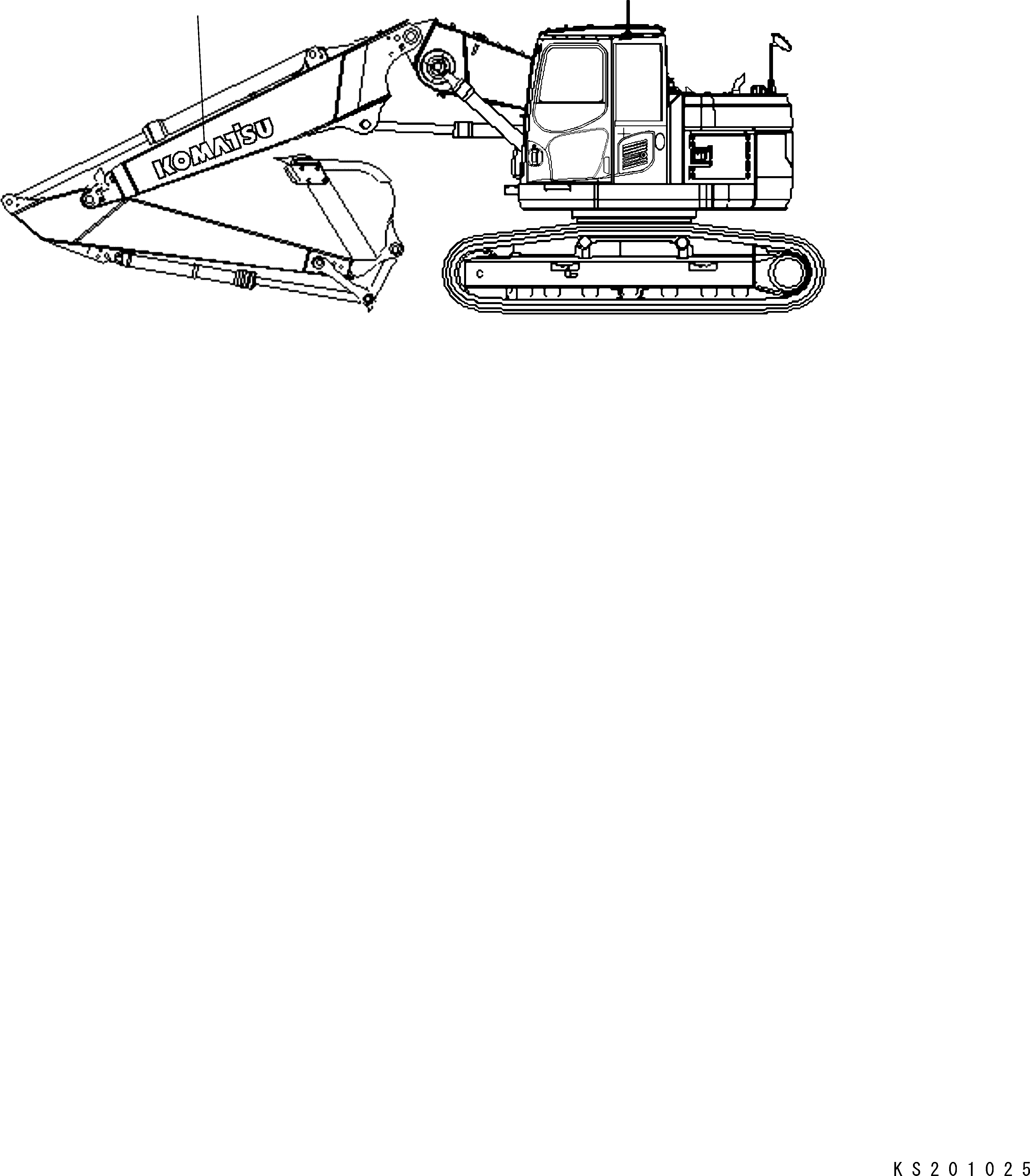 Excavators Komatsu / PC228USLC-8 S/N 50001-UP(0000411U) / Komatsu Logo, For 2-Piece Boom, For EU (#50180-)(U004002 : X21-0811920)