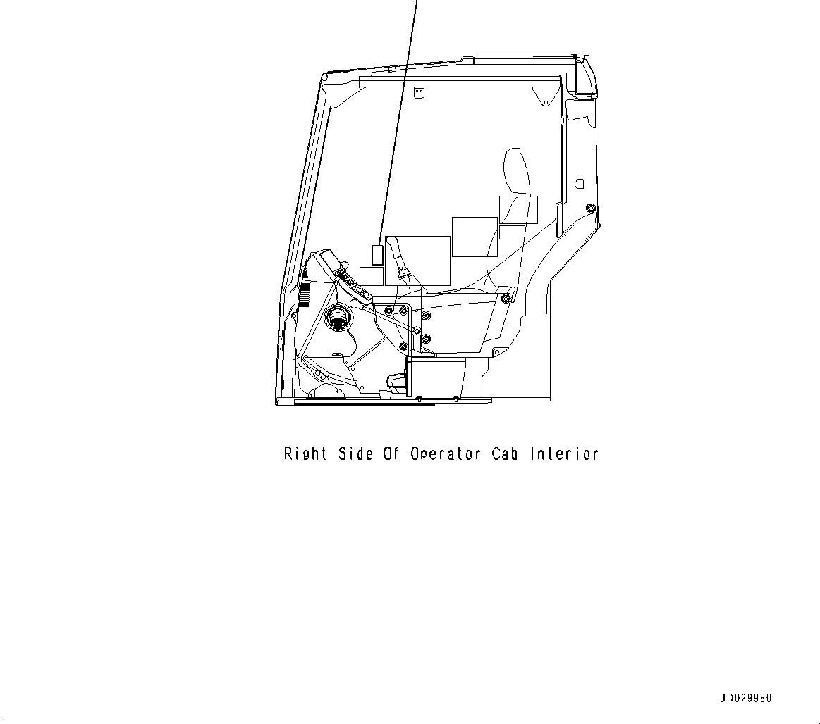 Komatsu parts book diagram for PC228USLC-8 S/N 50001-UP: CAUTION PLATES, REAR VIEW MONITORING SYSTEM, 1-CAMERA, 2-CAMERA
