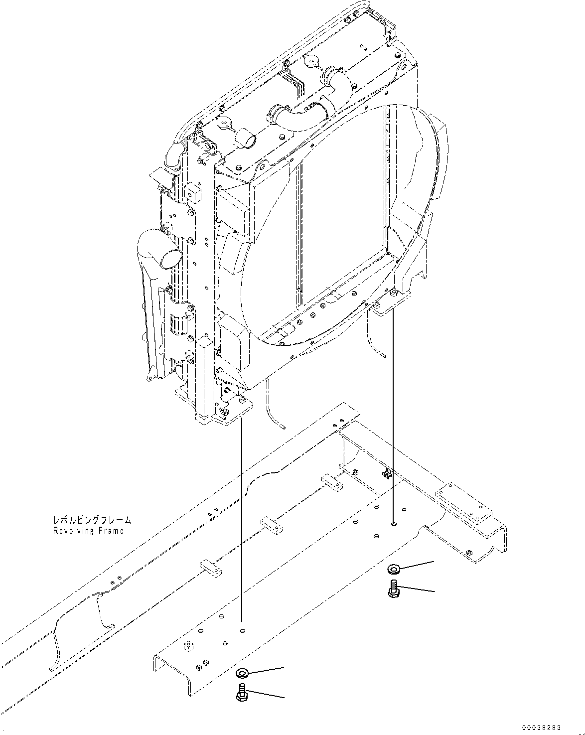 Excavators Komatsu / PC600LC-8E0 S/N 65001-UP(0000415c) / Cooling System, Cover (#65001-)(C001014 : C0100-001013)