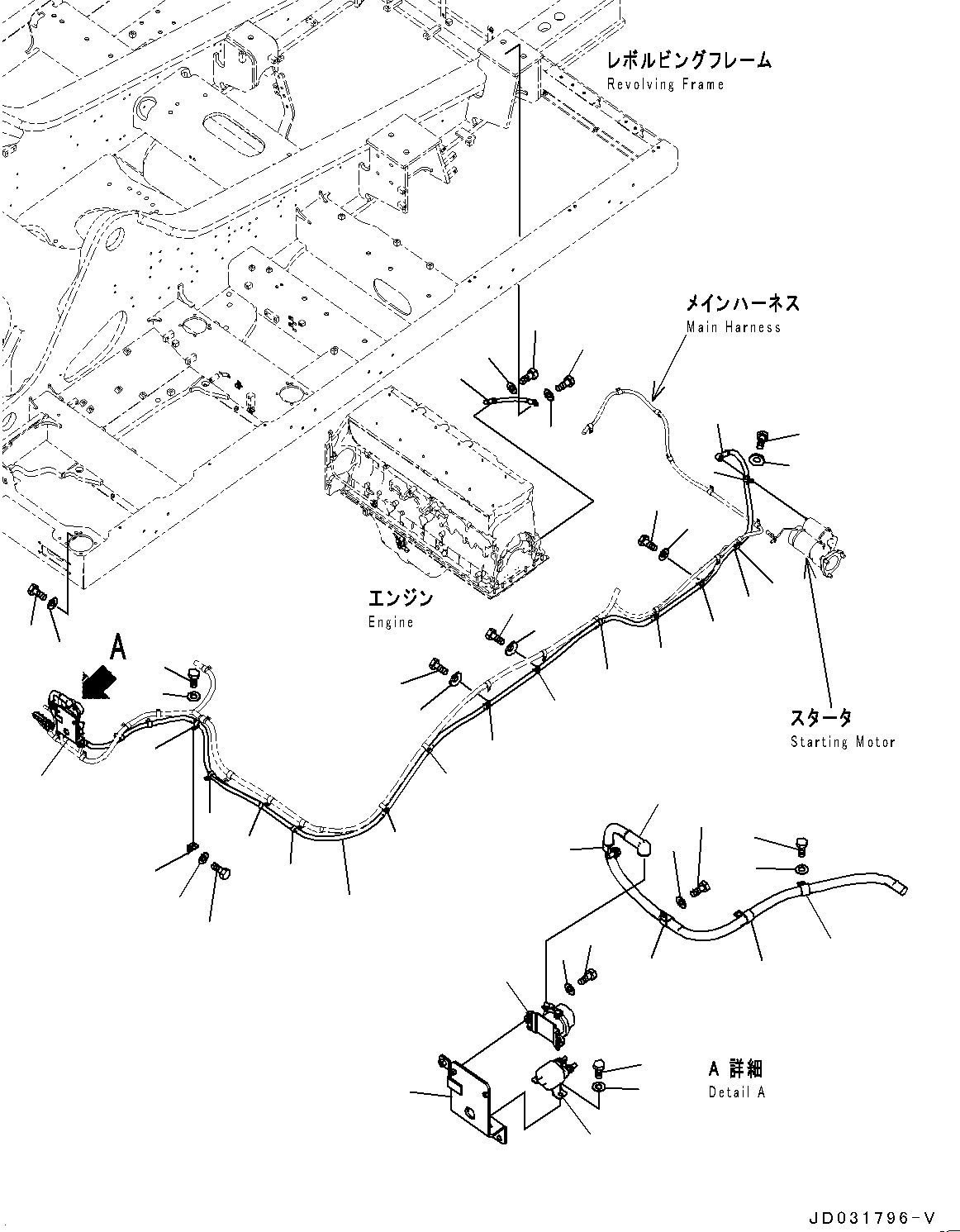 Excavators Komatsu / PC600LC-8E0 S/N 65001-UP(0000415c) / Wiring Harness, Starting Wiring Harness (#65001-)(E008001 : E0200-004001)