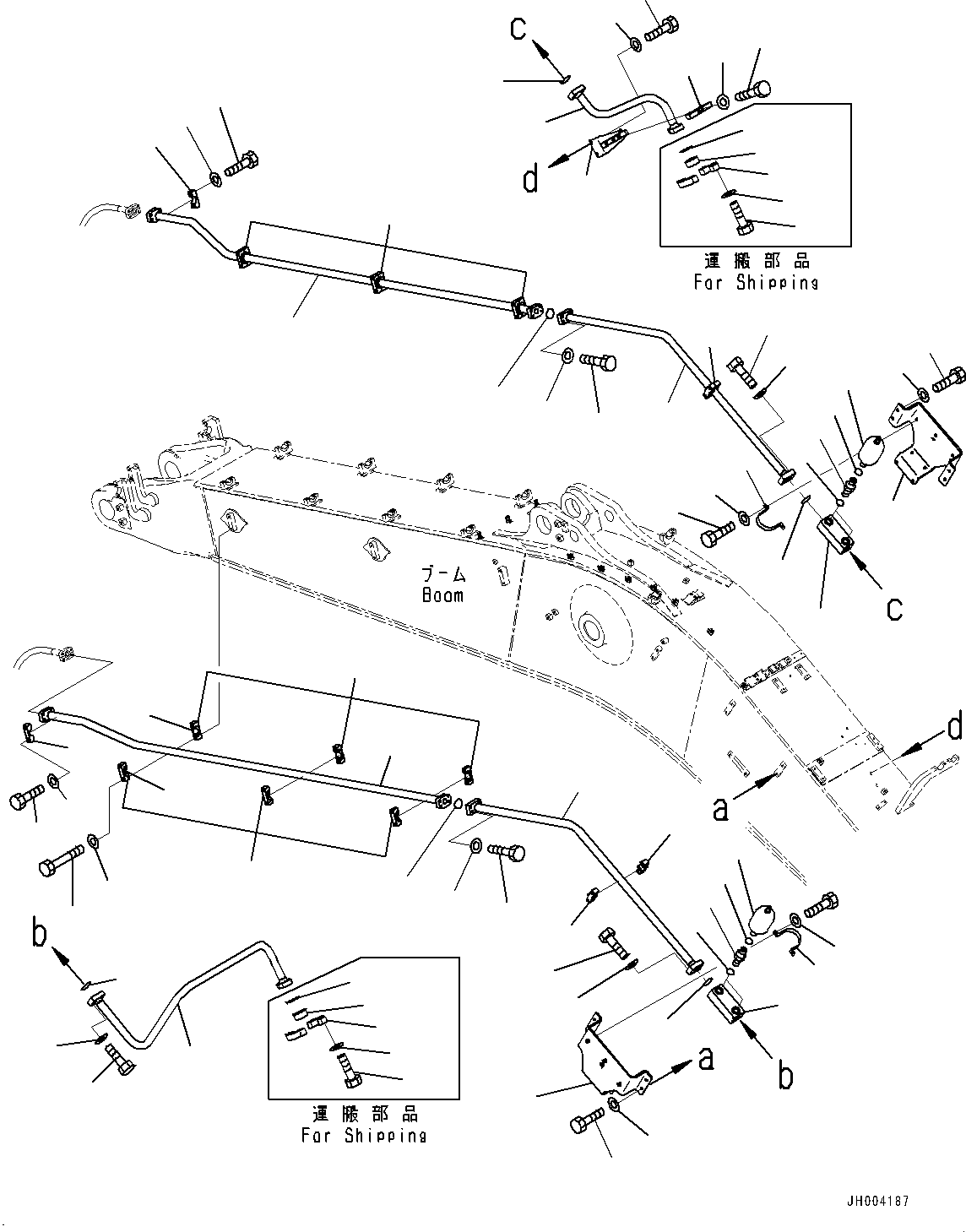 Excavators Komatsu / PC600LC-8E0 S/N 65001-UP(0000415c) / Boom, Additional Piping (#65001-65003)(T011010 : T1110-006010)