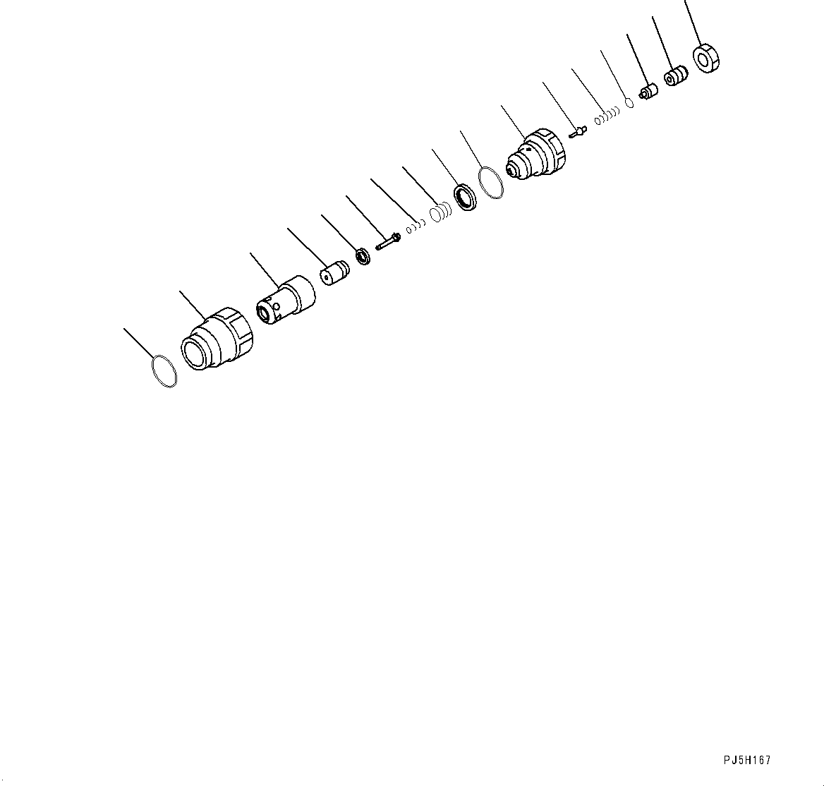 Excavators Komatsu / PC600-8E0 S/N 65001-UP(0000416c) / Control Valve, Suction Relief Valve (#65001-)(H008009 : H0120-005009)