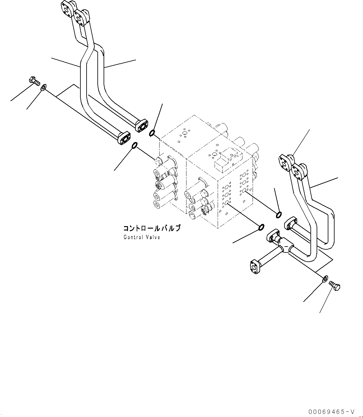 Excavators Komatsu / PC600-8E0 S/N 65001-UP(0000416c) / Arm and Bucket Piping, Valve Piping (1/2) (#65001-)(H026001 : H1220-001001)