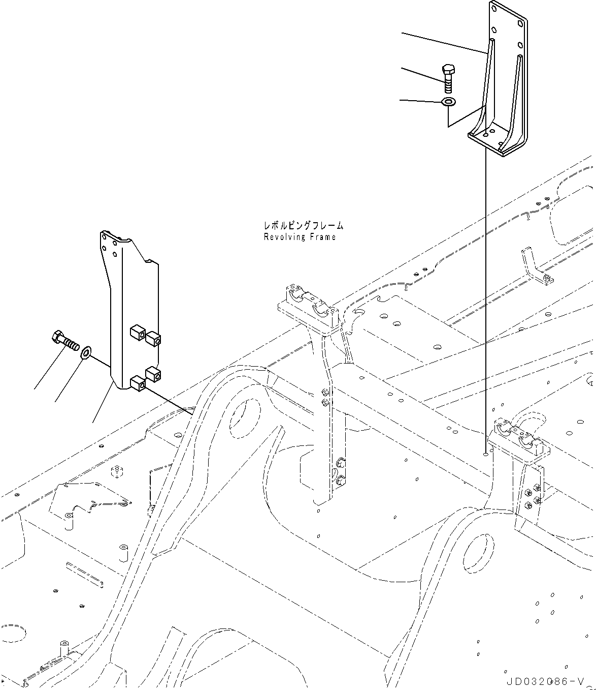 Excavators Komatsu / PC600-8E0 S/N 65001-UP(0000416c) / Attachment Piping, Bracket (#65001-)(H034001 : H1270-001001)