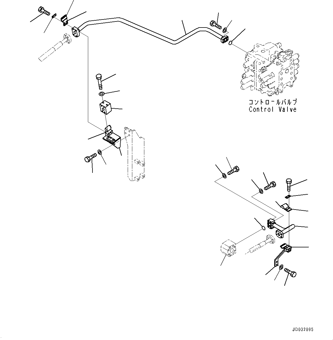 Excavators Komatsu / PC600-8E0 S/N 65001-UP(0000416c) / Attachment Piping, Control Valve Side (#65001-)(H036002 : H1270-003002)